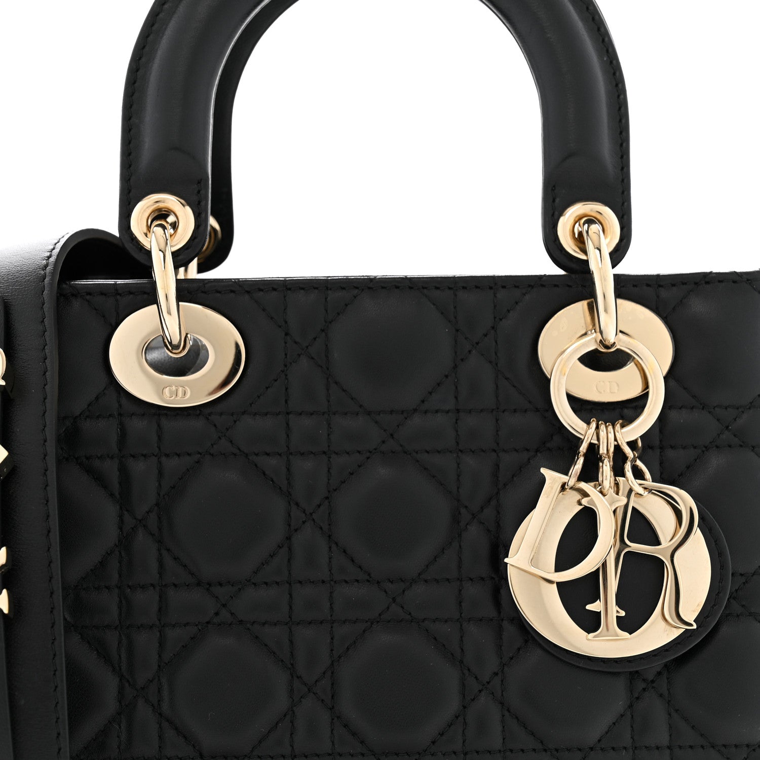Christian Dior Lambskin Cannage Small My ABCDior Lady Dior Black 8 of 13