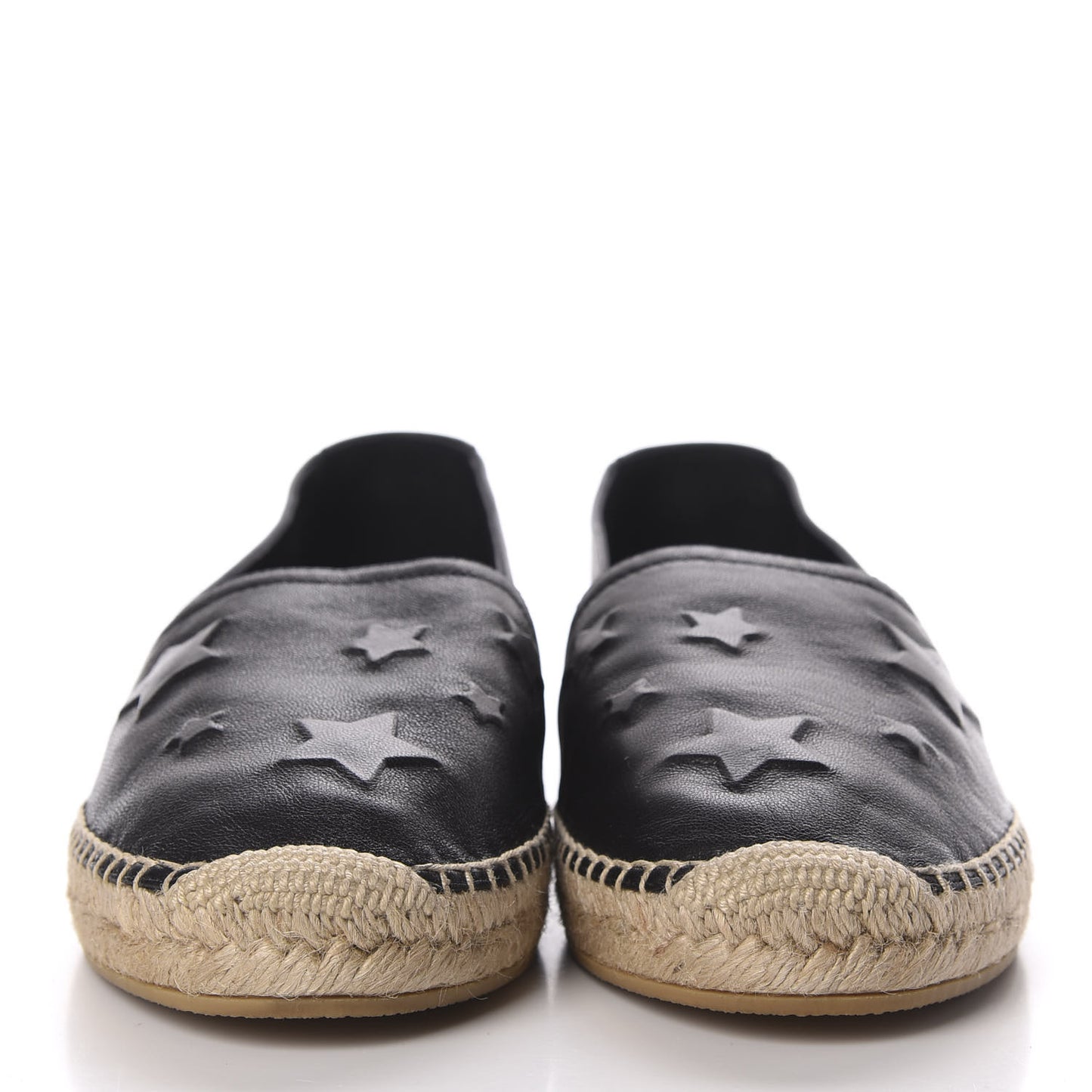 Nappa Embossed Stars Espadrilles 39 Black