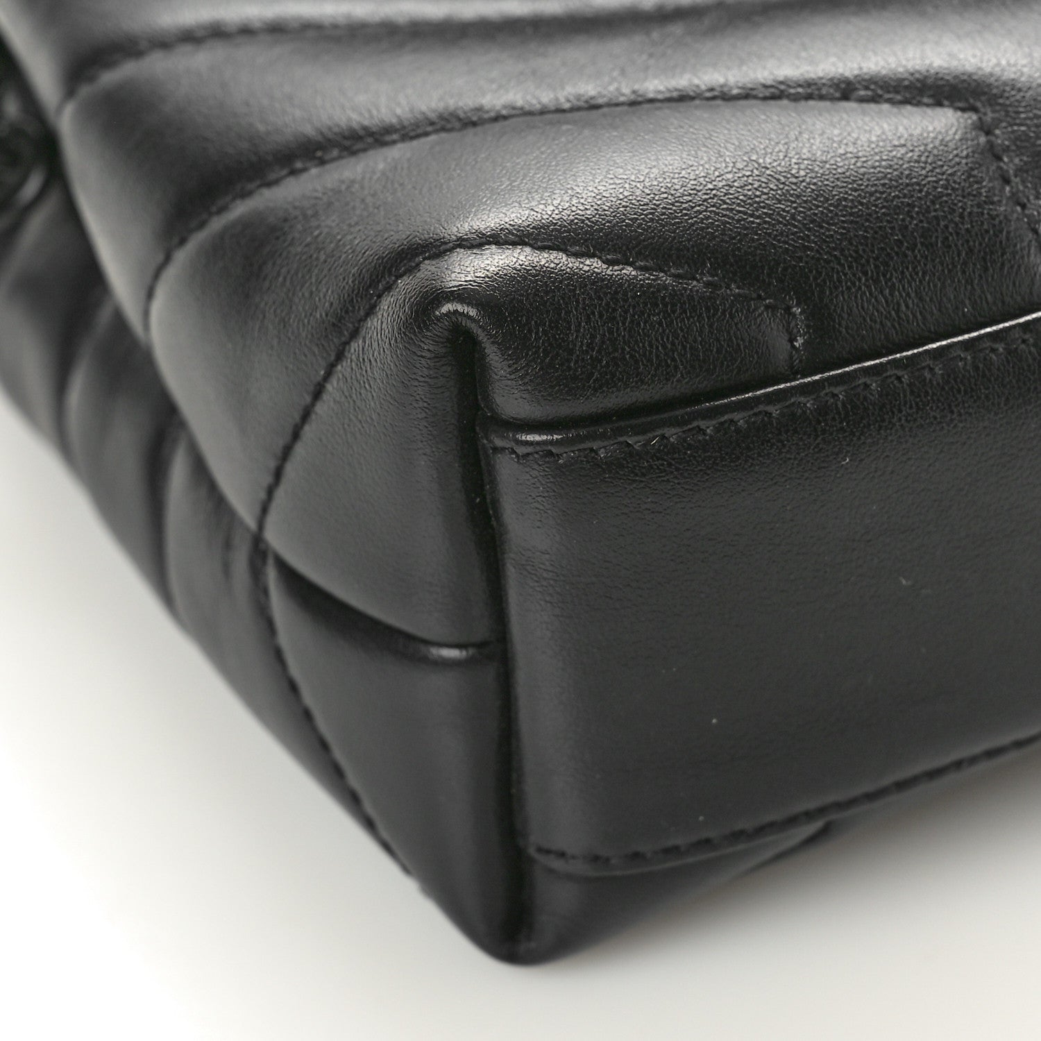 Saint Laurent Calfskin Y Quilted Monogram Monochrome Toy Loulou Crossbody Bag Black 10 of 11
