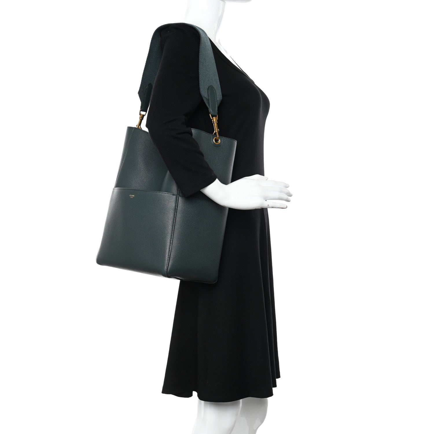 Celine Soft Grained Calfskin Sangle Bucket Bag Amazone 2 of 14