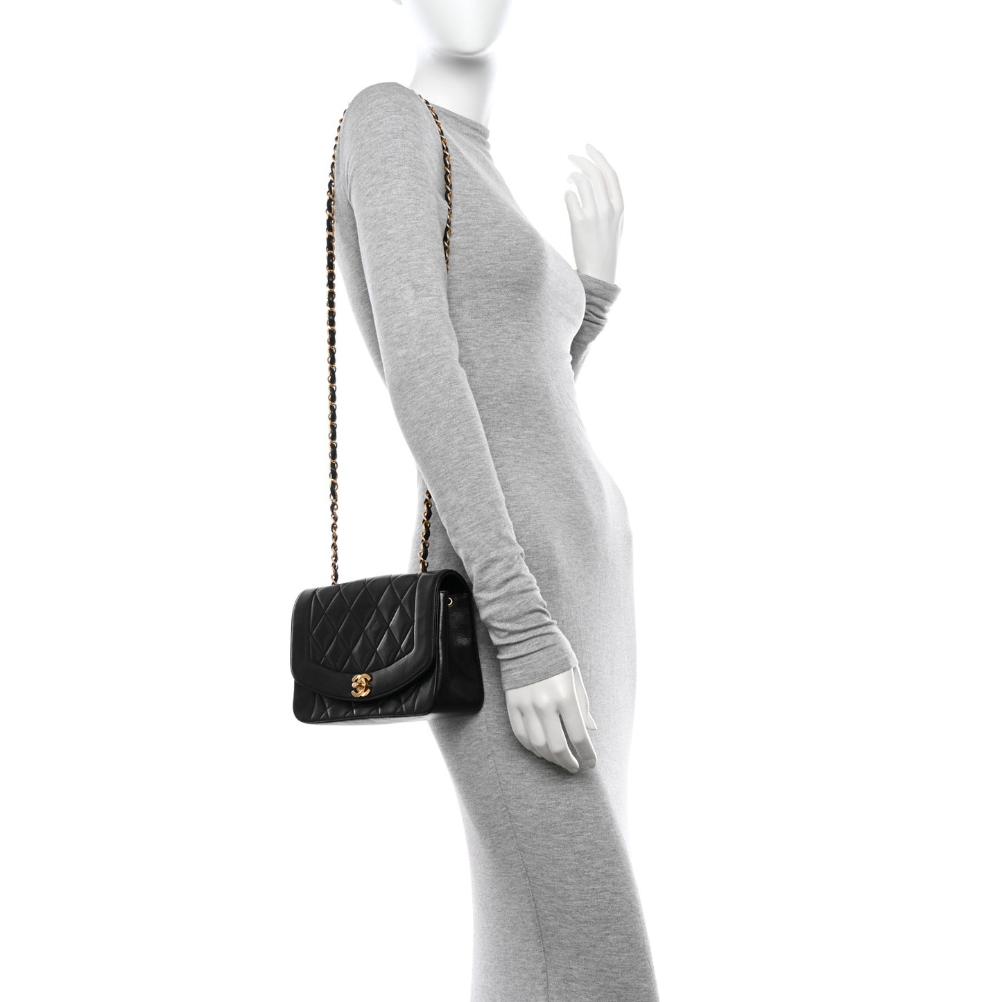 Lambskin Quilted Small Single Flap Black