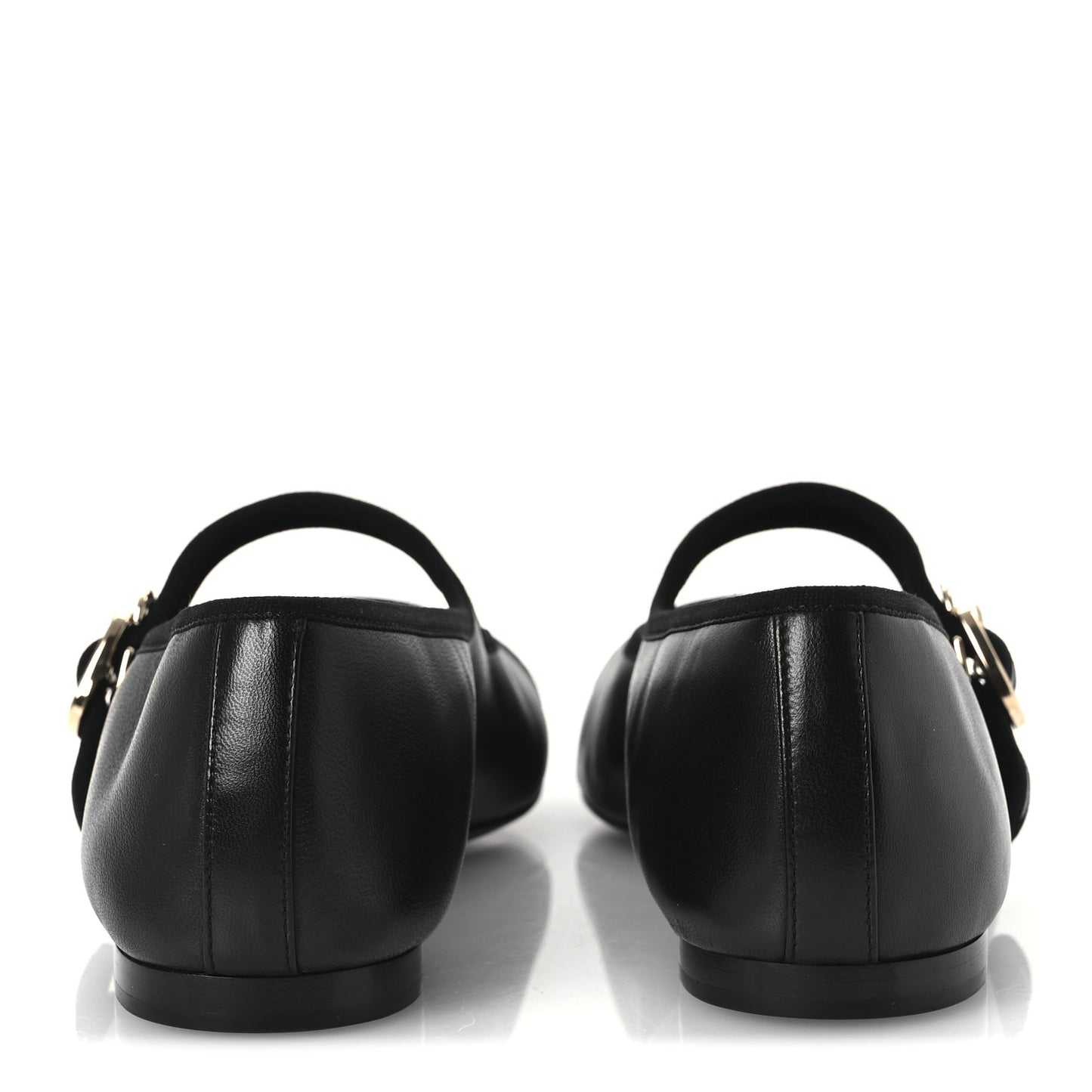 Lambskin Mary Jane Flats 37.5 Black