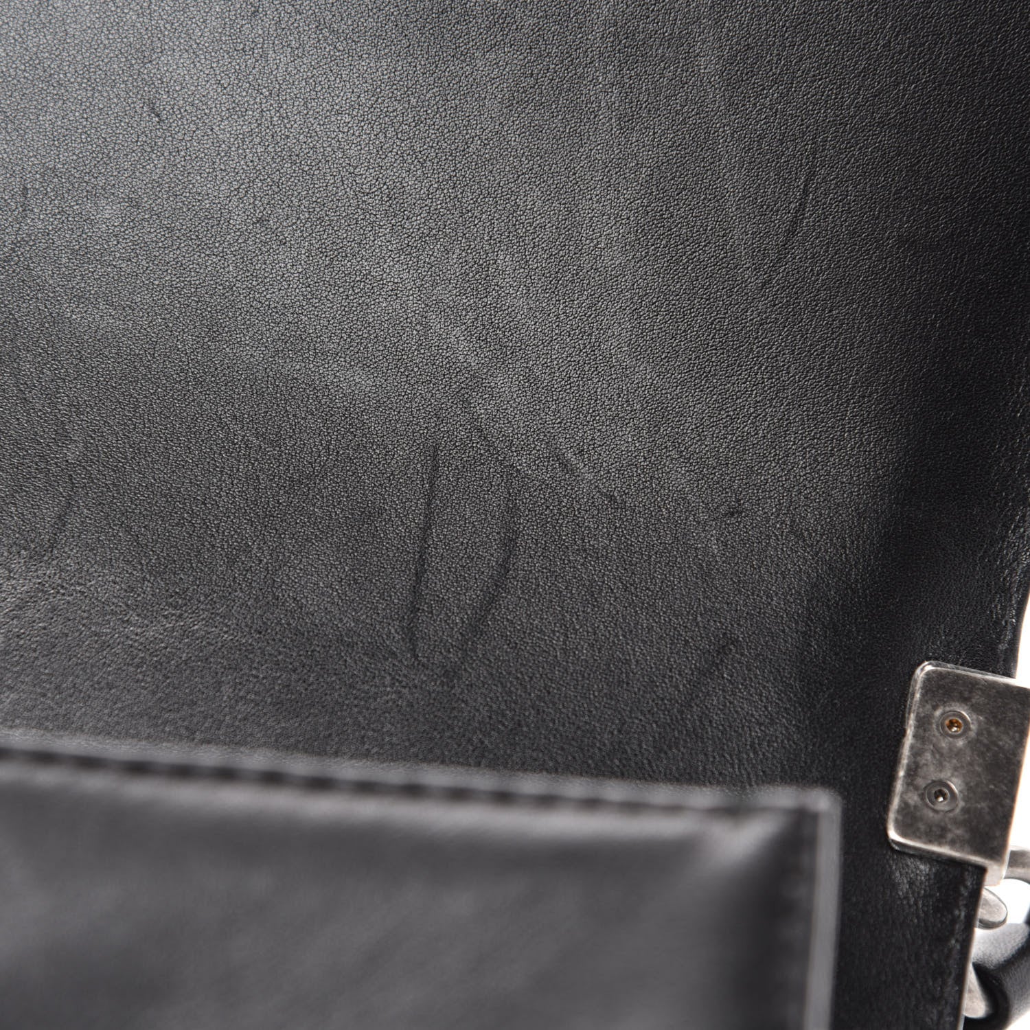 Chanel Calfskin Chevron Quilted Medium Braided Boy Flap Black 10 of 14