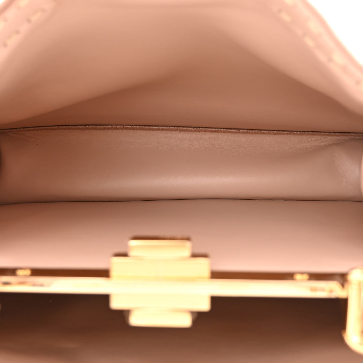 Fendi Curly Shearling Shiny Nappa Medium Peekaboo I SEE U Satchel Rosa Plaster 5 of 12
