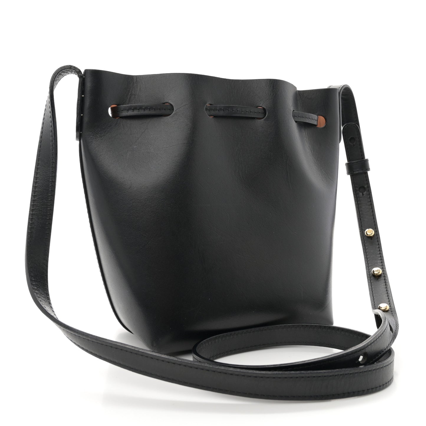 Calfskin Mini Bucket Bag Black Ballerina