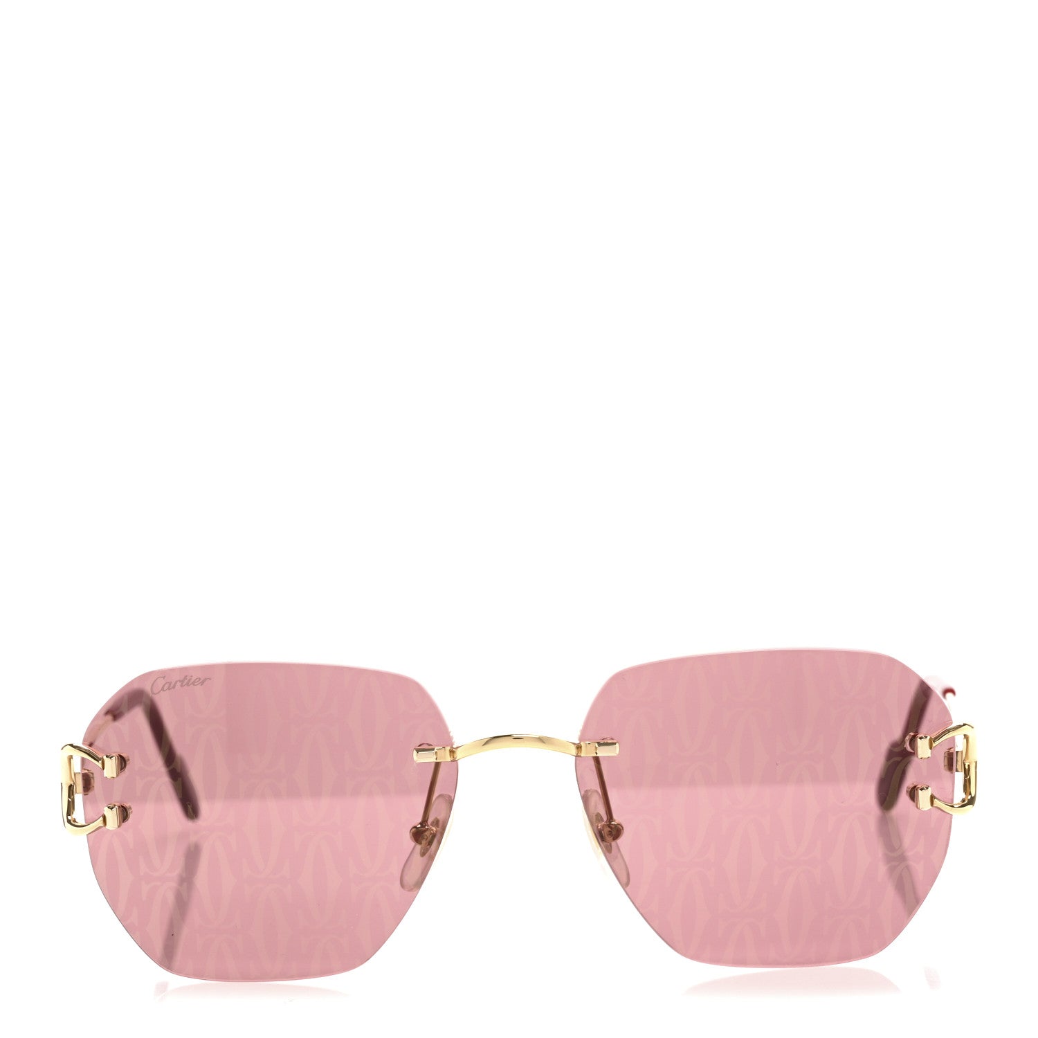 Cartier Signature C De Cartier Sunglasses CT0394S Gold Red 2 of 8