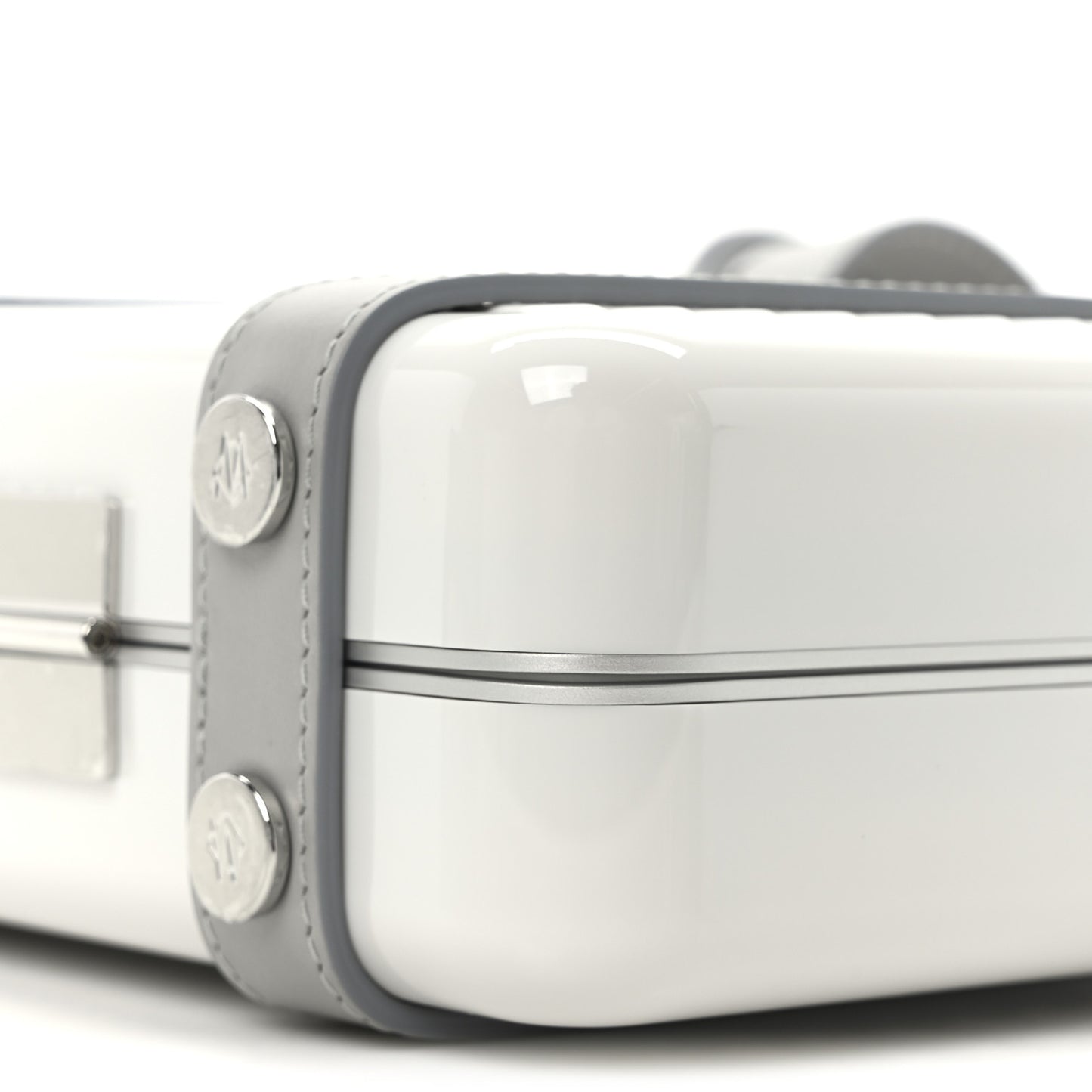 Gloss Polycarbonate Personal Cross-Body Bag White Grey