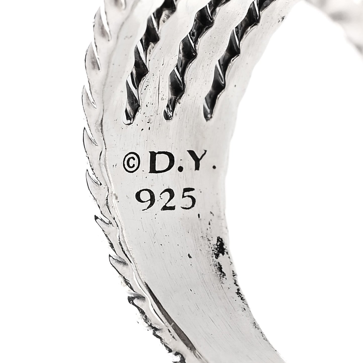 Sterling Silver Diamond 16mm Wheaton Ring 62 10