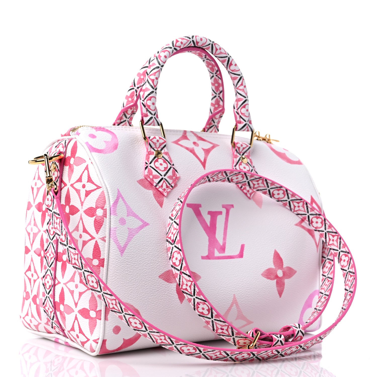 Louis Vuitton Monogram Giant By The Pool 2.0 Speedy Bandouliere 25 Rose 3 of 9