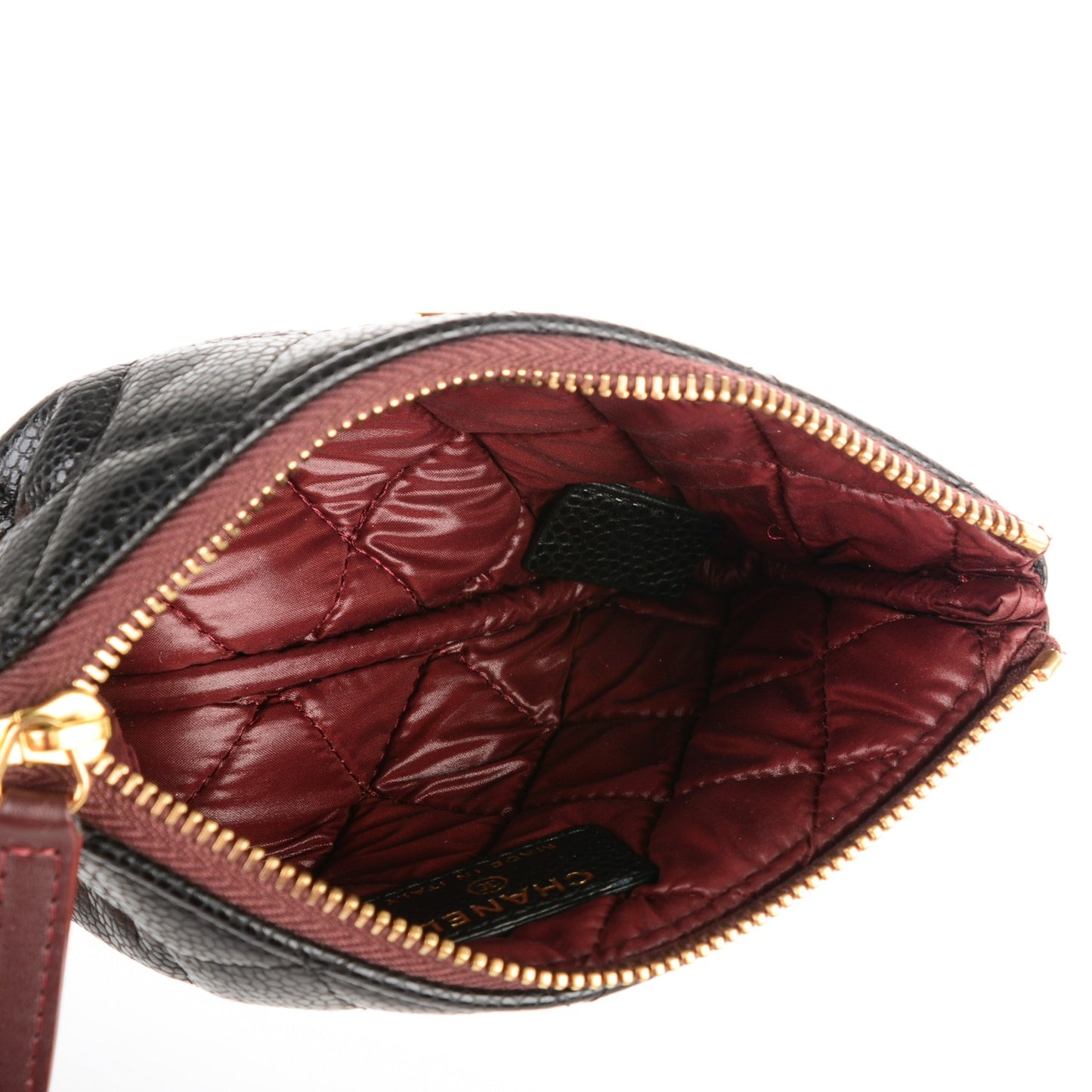 Caviar Quilted Small Pouch Black
