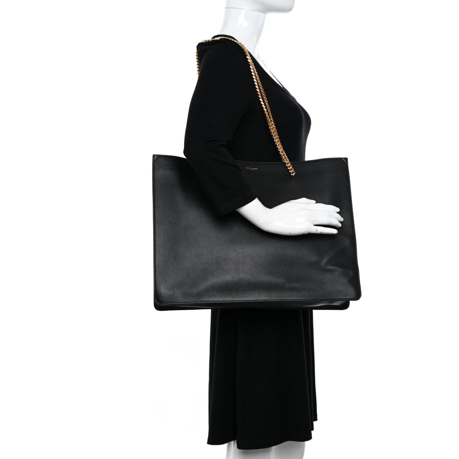 Saint Laurent Calfskin Siena Ultra Lux Tote Black 2 of 15