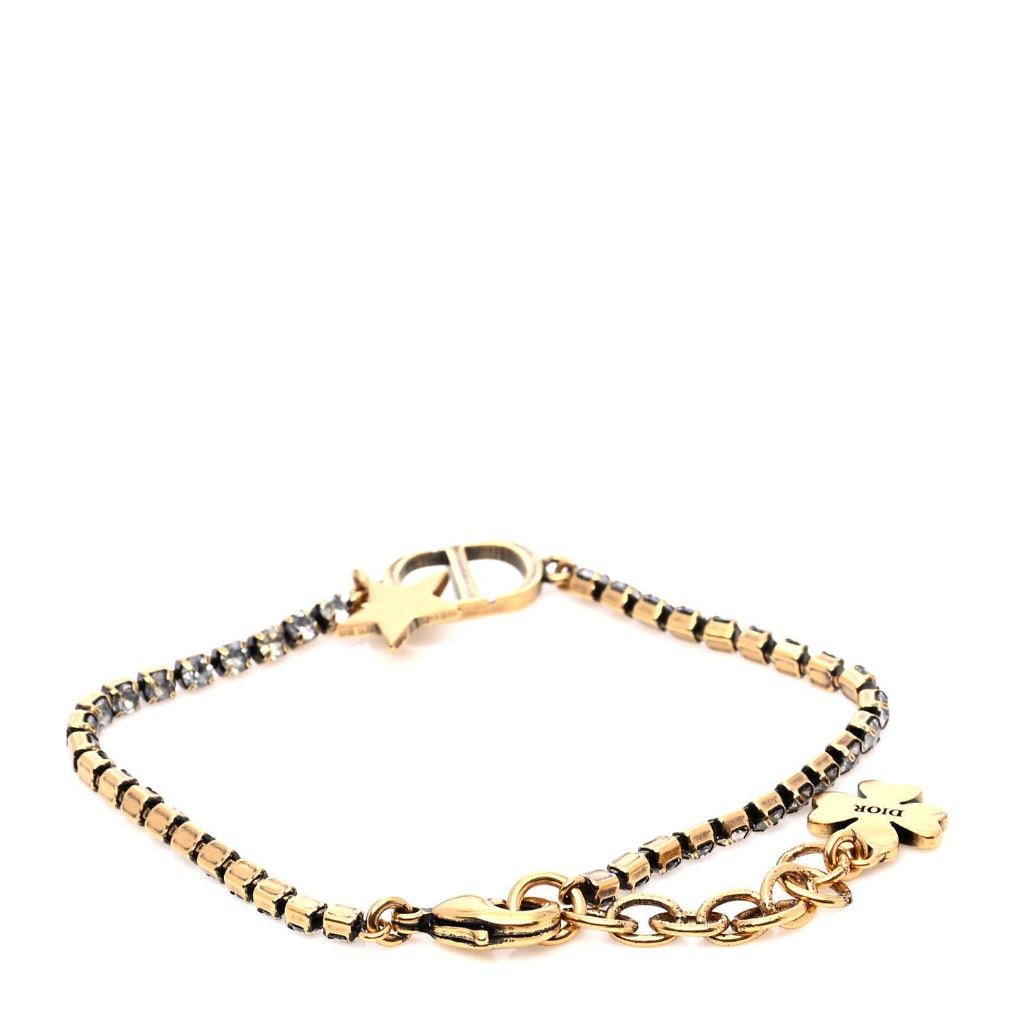 Metal Crystal Bracelet Gold