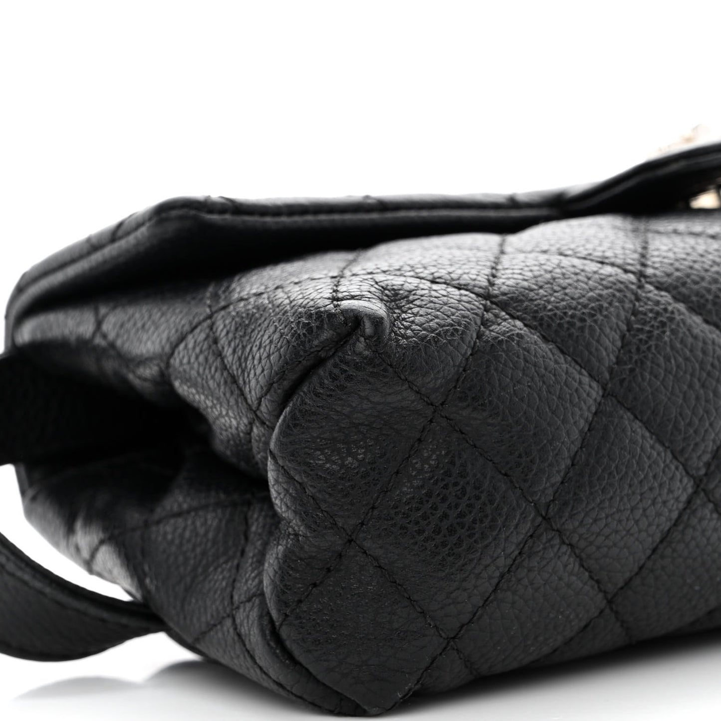 Grained Calfskin Quilted 2.55 Reissue Flap Belt Bag Clutch Black