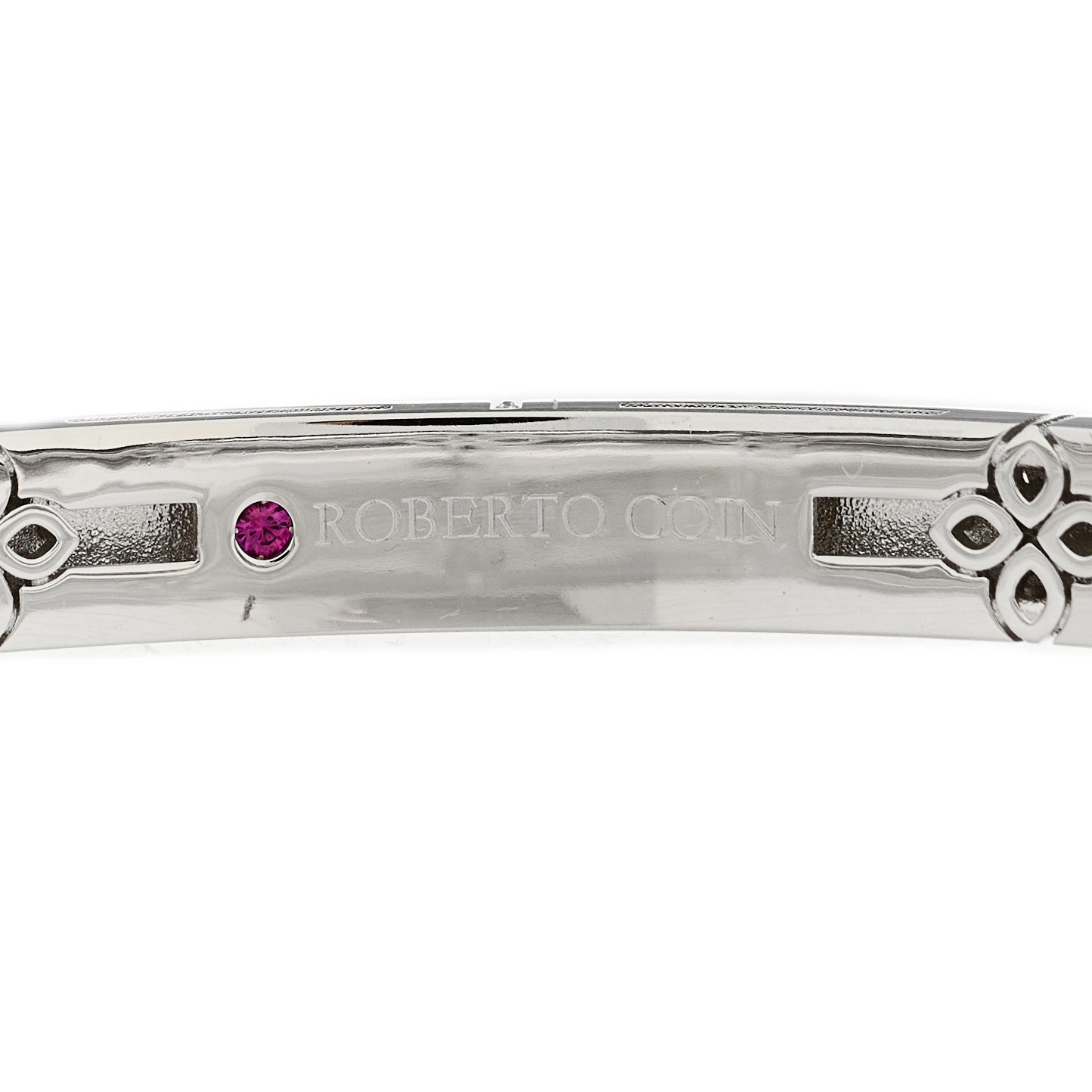 18K White Gold Diamond Love in Verona Pave Bangle Bracelet