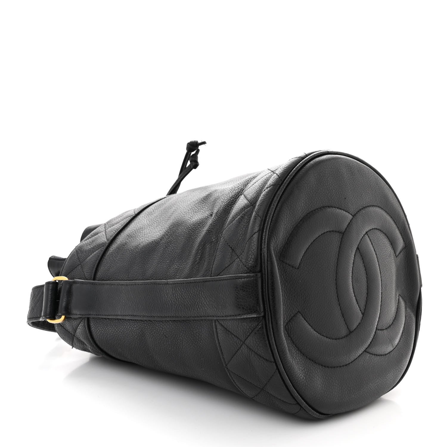 Chanel Caviar Drawstring Bucket Shoulder Bag Black 5 of 14