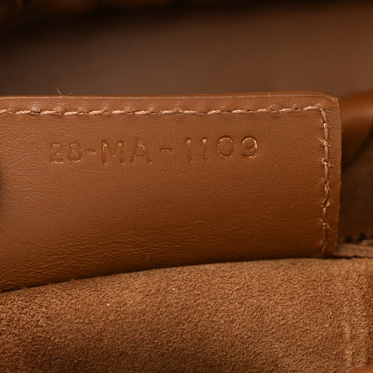 Calfskin Whipstitch Saddle Bag Brown