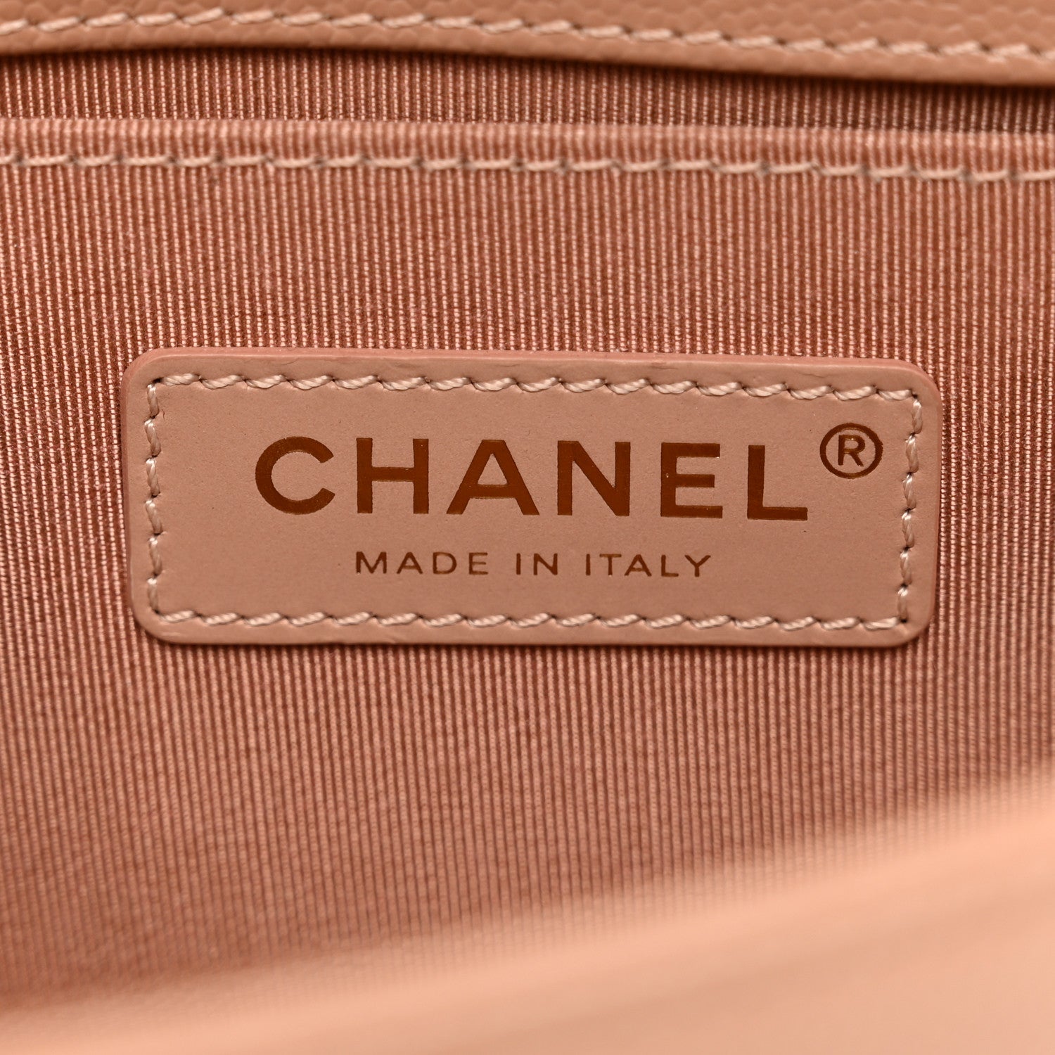 Chanel Caviar Chevron Quilted Small Boy Flap Dark Beige 7 of 10