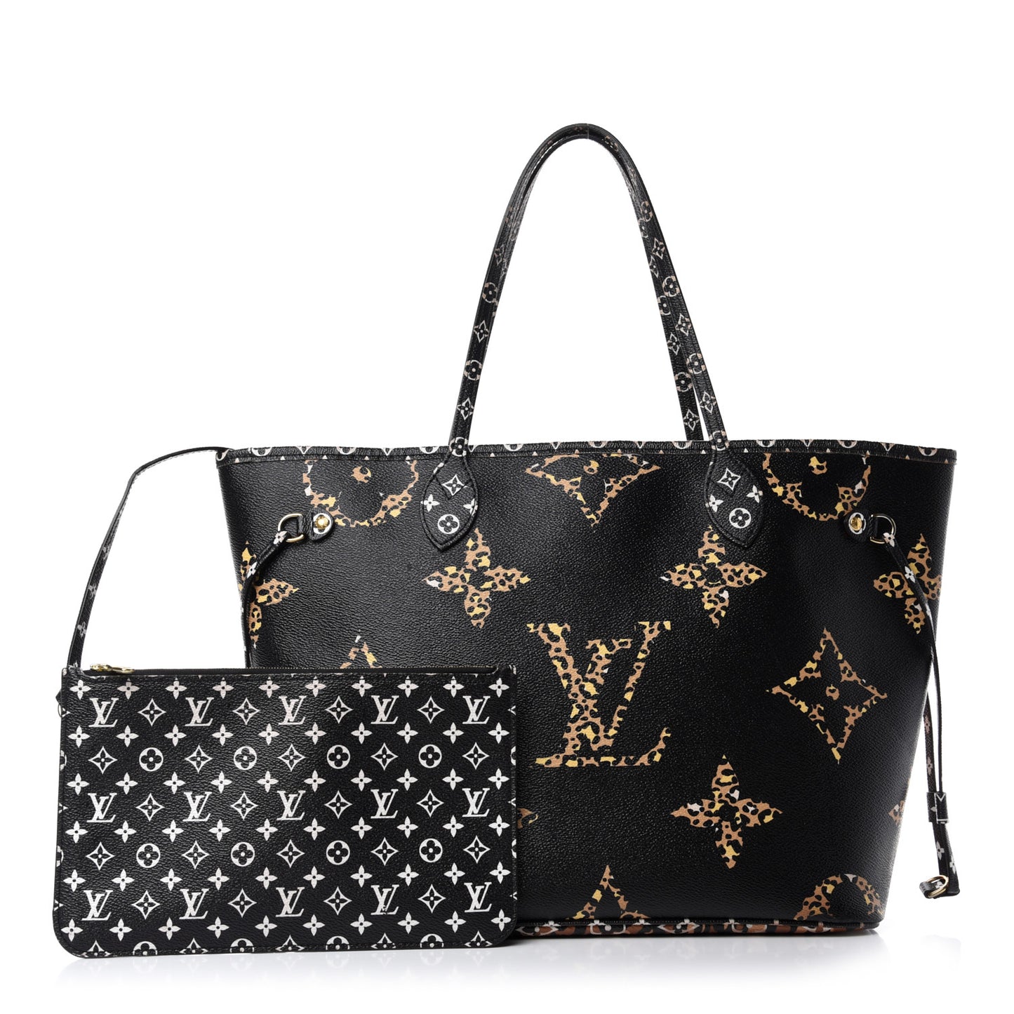 Monogram Giant Jungle Neverfull MM Black