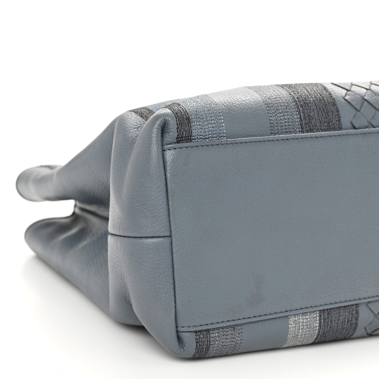 Nappa Intrecciato Medium Tote Blue
