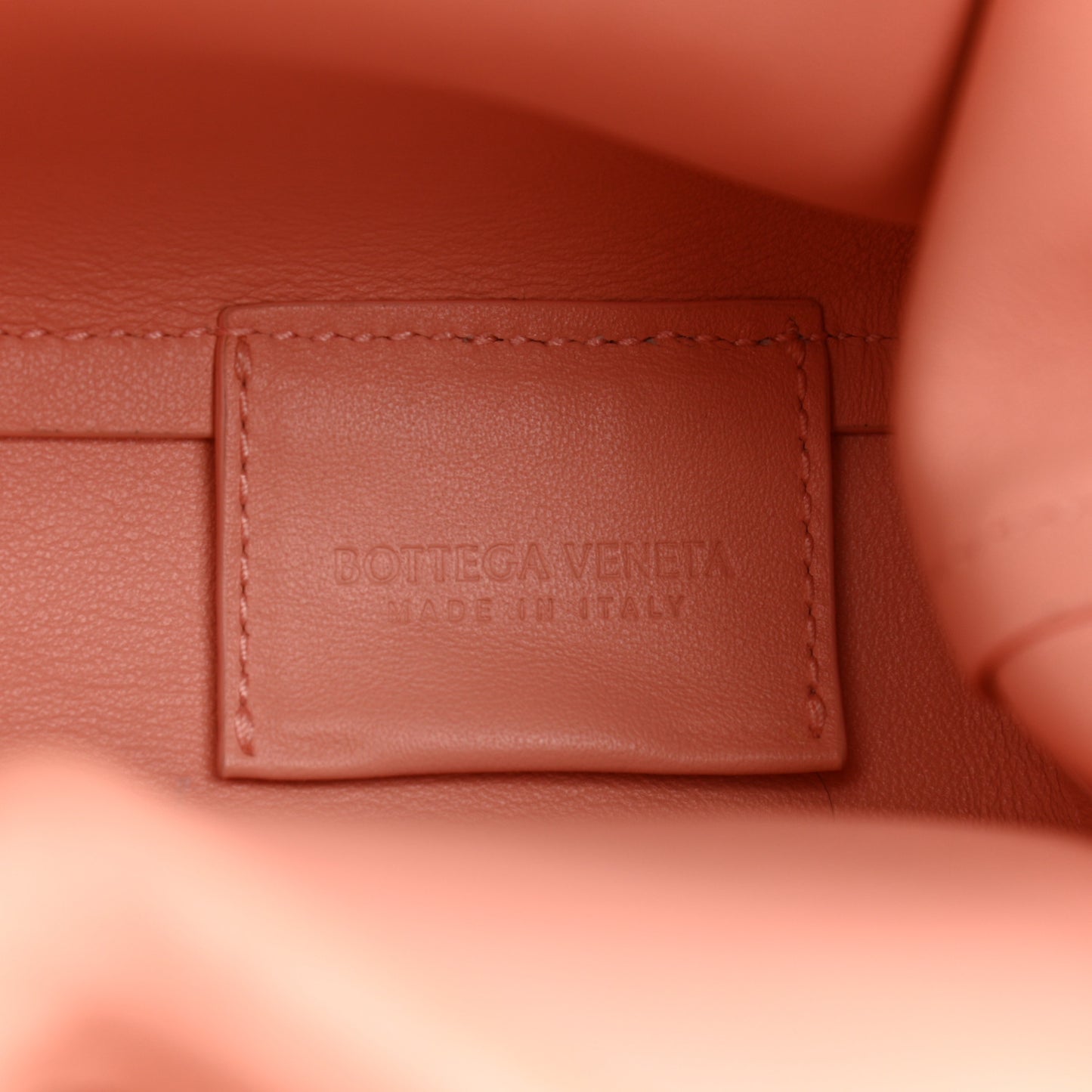 Calfskin Small The Point Triangle Bag Peachy