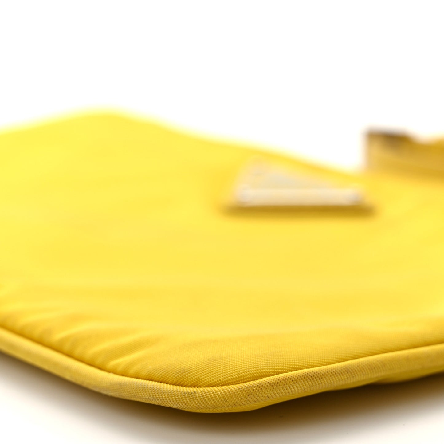 Tessuto Nylon Triangle Wristlet Pouch Yellow