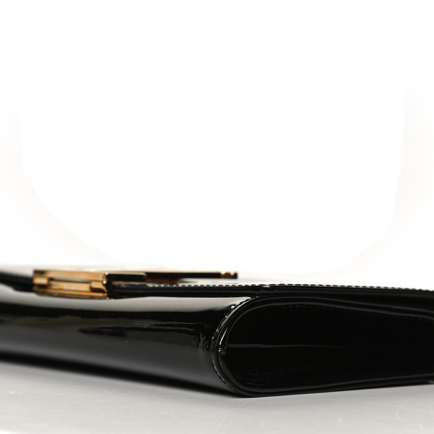 Patent Louise Clutch Black