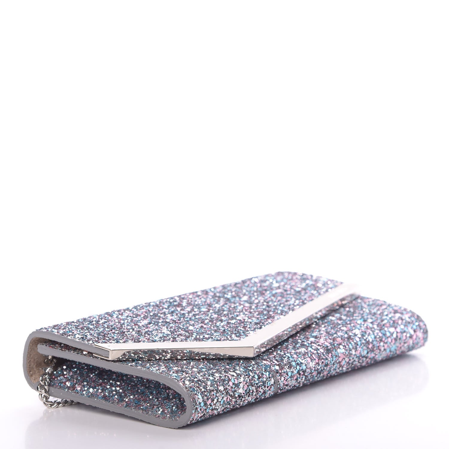 Jimmy Choo Glitter Emmie Clutch Bubblegum Mix 4 of 15