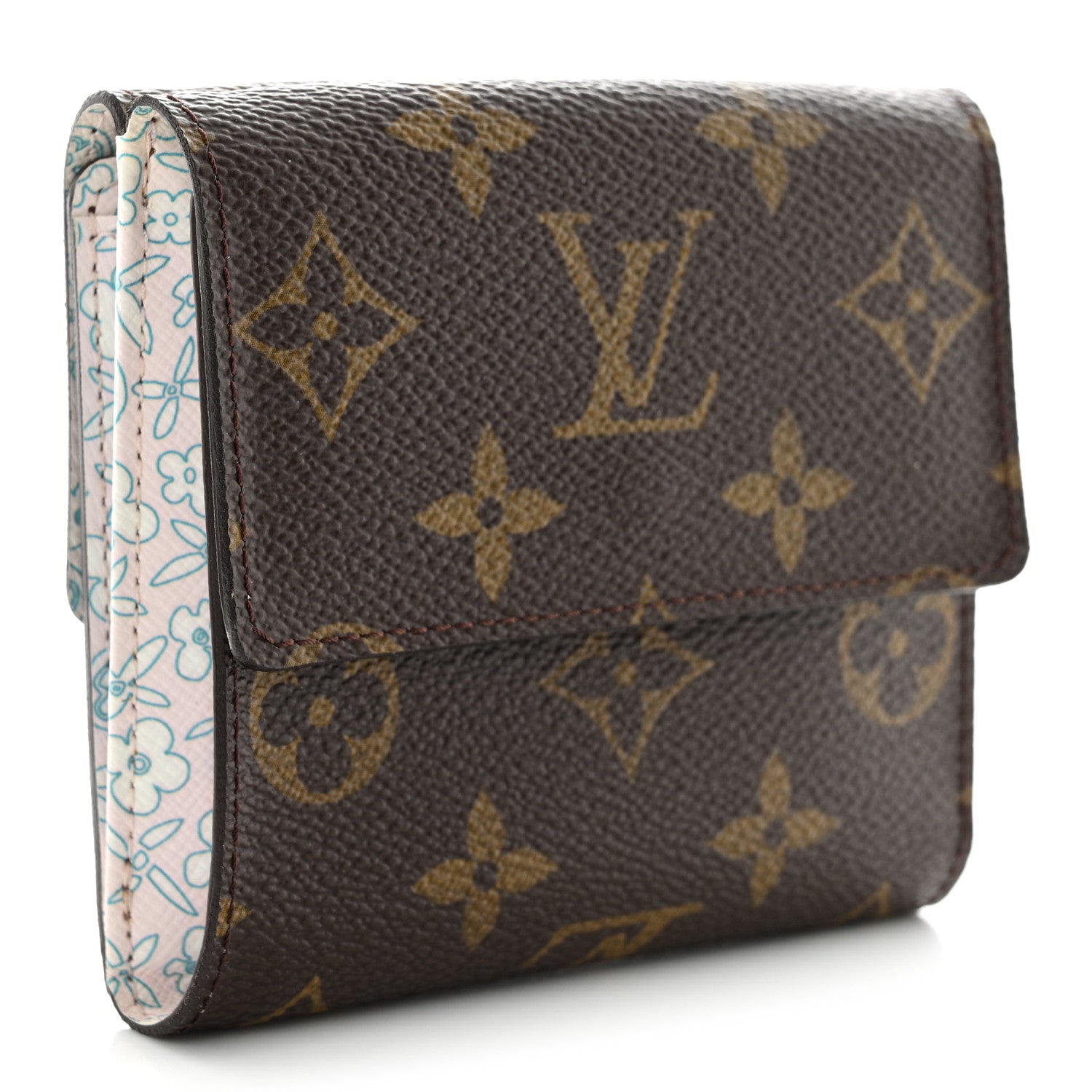 Louis Vuitton Monogram Fleuri Elise Wallet Rose 3 of 15