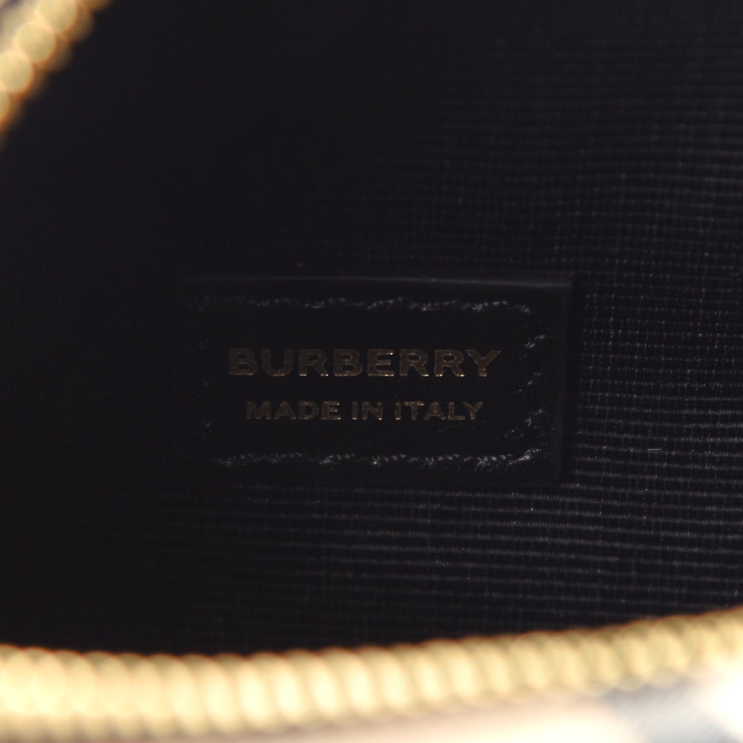 Burberry Calfskin Vintage Check Half Cube Crossbody Bag Black 6 of 8