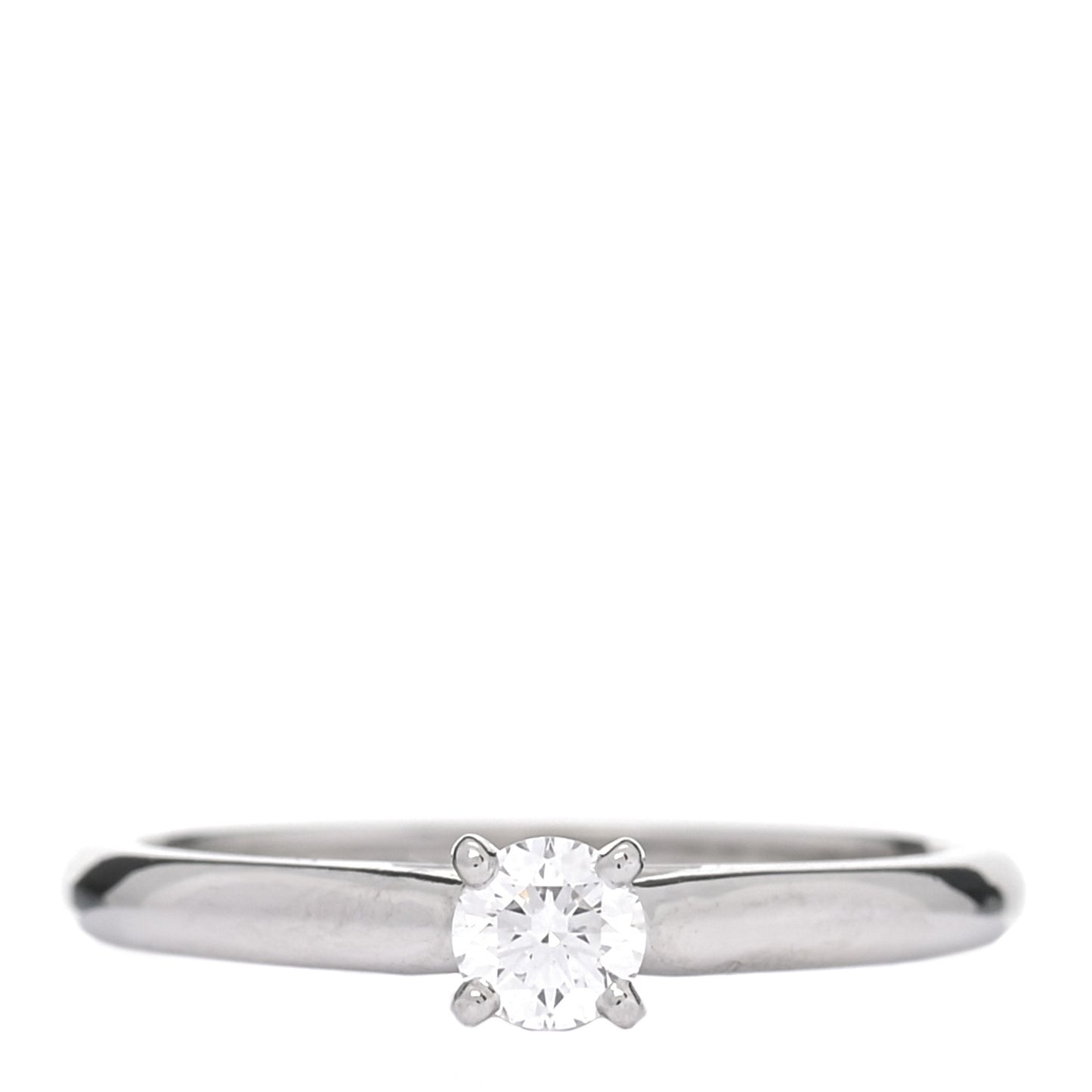 Platinum Diamond .19ct Solitaire Engagement Ring 50 5.25