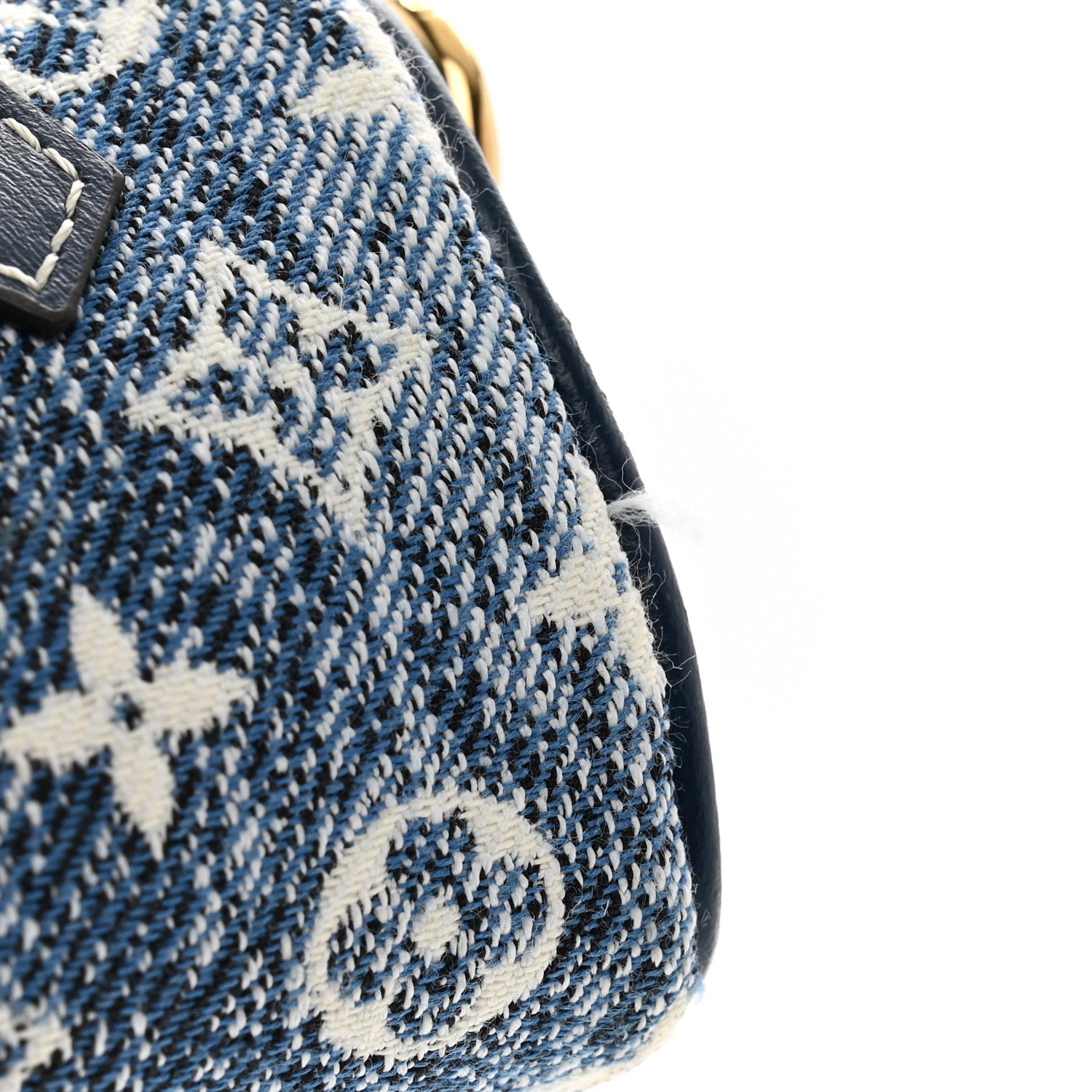 Louis Vuitton Denim Monogram Jacquard Micro Speedy Bag Charm Bleu 7 of 7