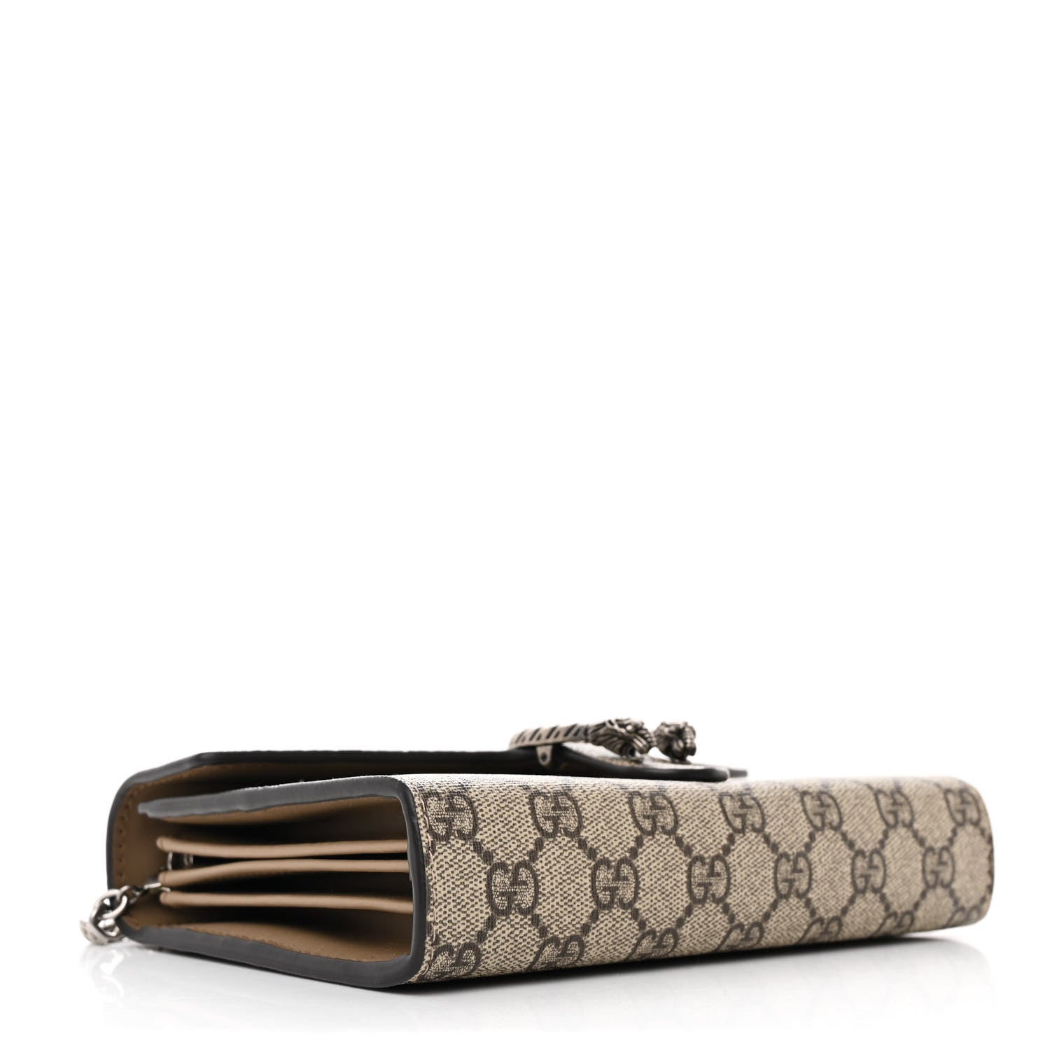Gucci GG Supreme Monogram Mini Dionysus Chain Wallet Beige Taupe 4 of 13