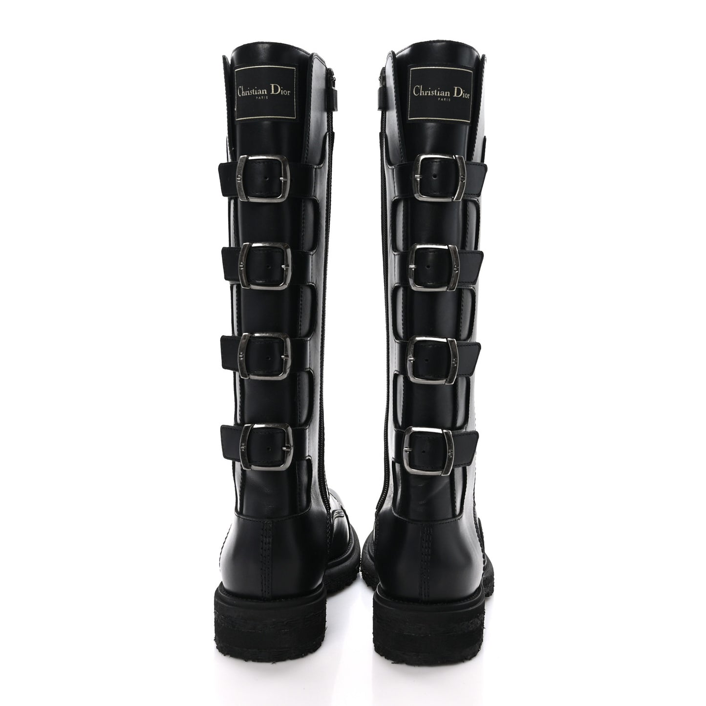 Matte Calfskin Diorebel High Boots 39 Black