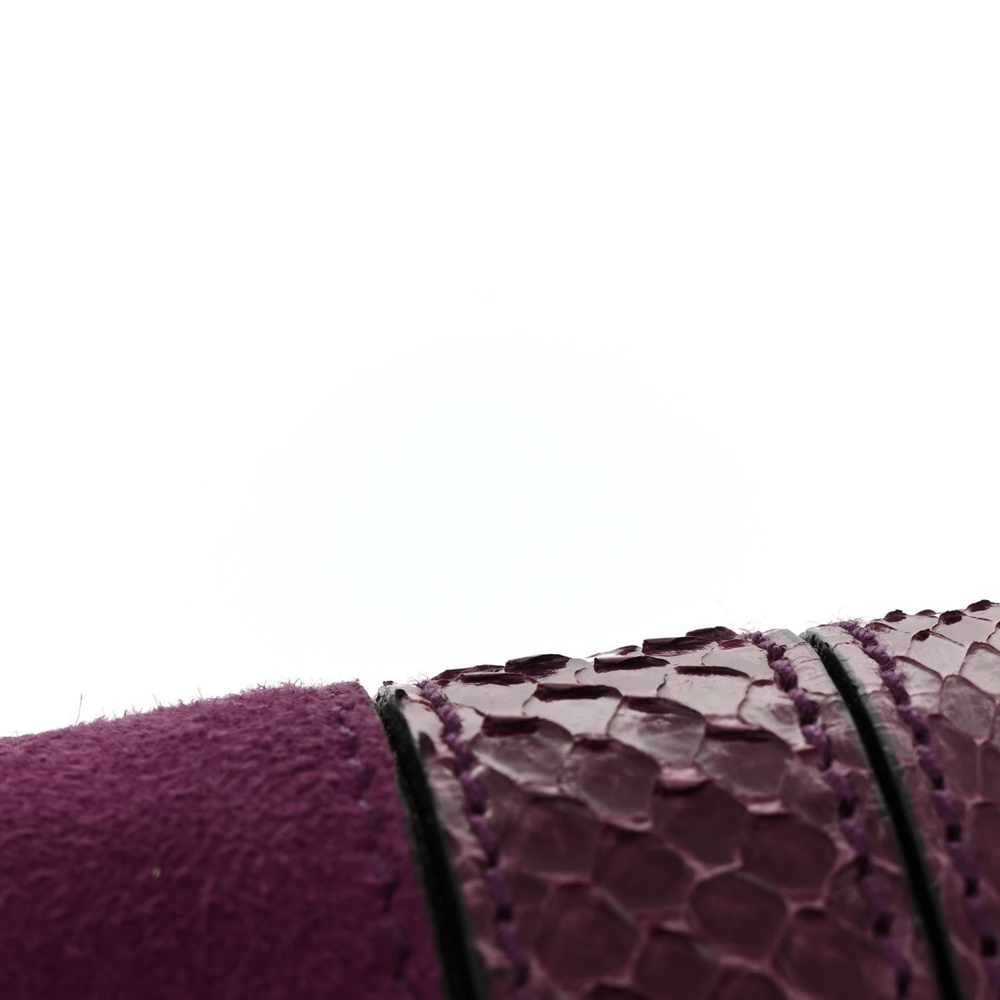 Tom Ford Suede Snakeskin Horsebit Clutch Purple