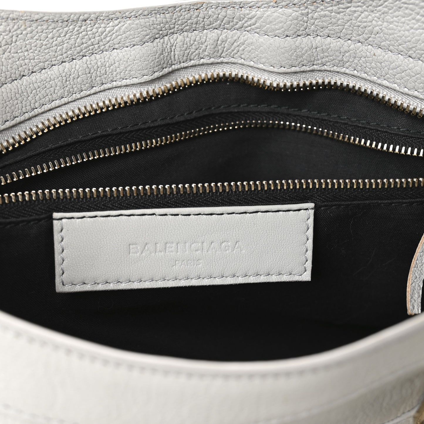 Chevre Gold Metallic Edge Hardware City Gris Glace