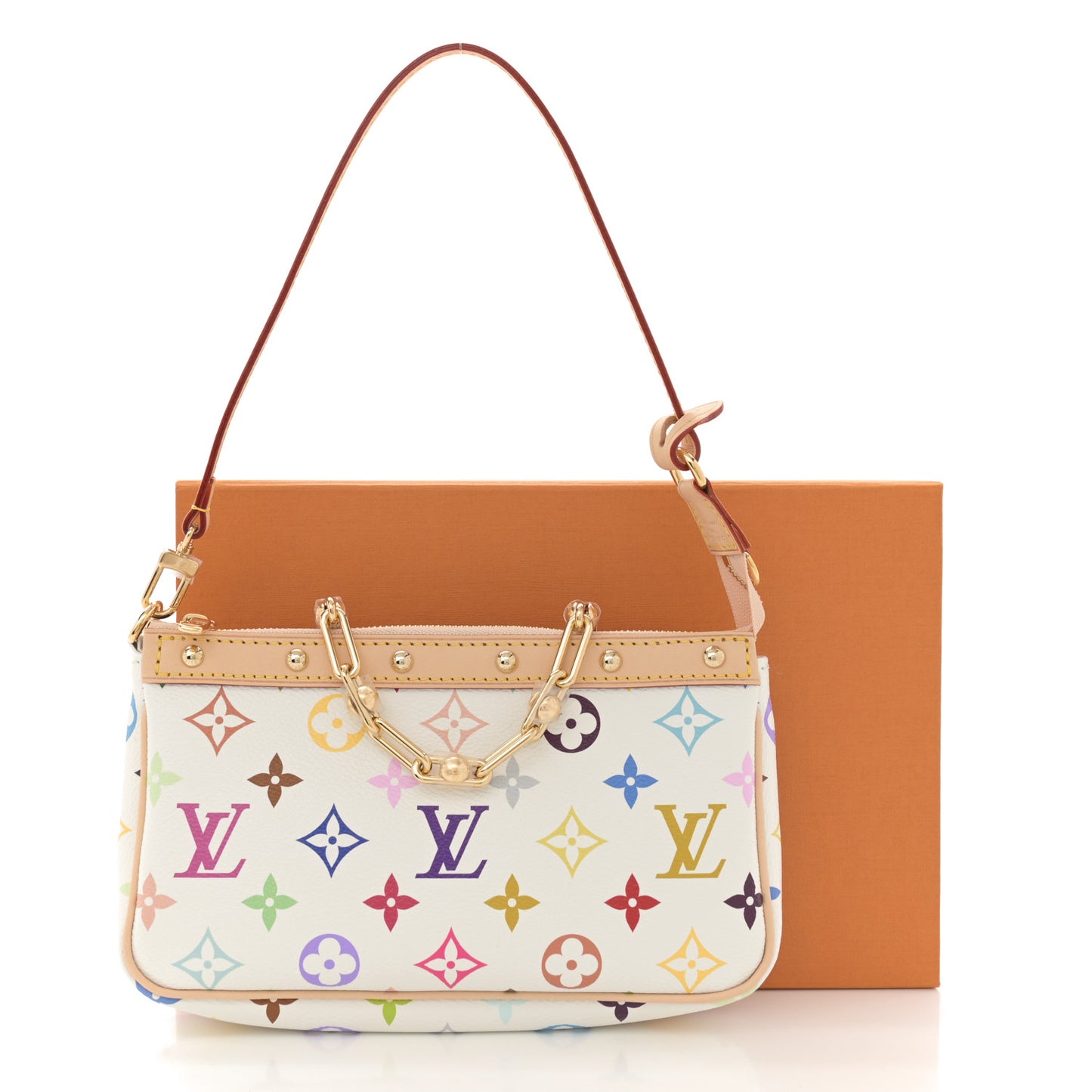 LV X TM Monogram Multicolor Pochette Accessories White