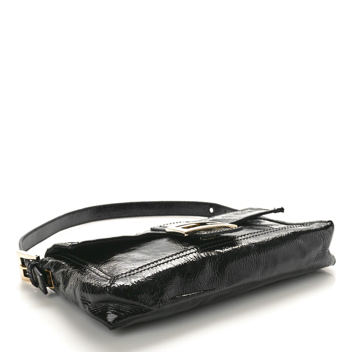 Vitello Naplak Medium Convertible Baguette Black