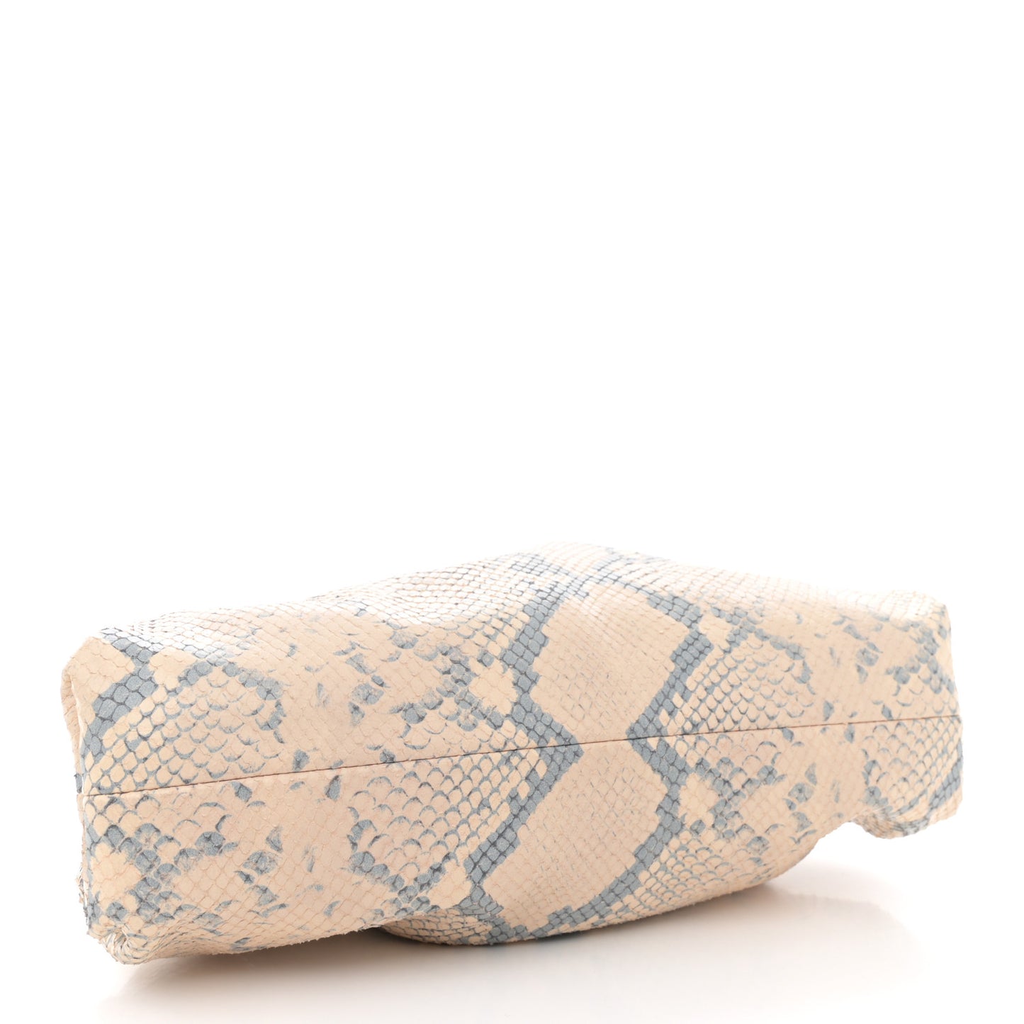 Goatskin Python Embossed Teen Pouch Cantaloupe