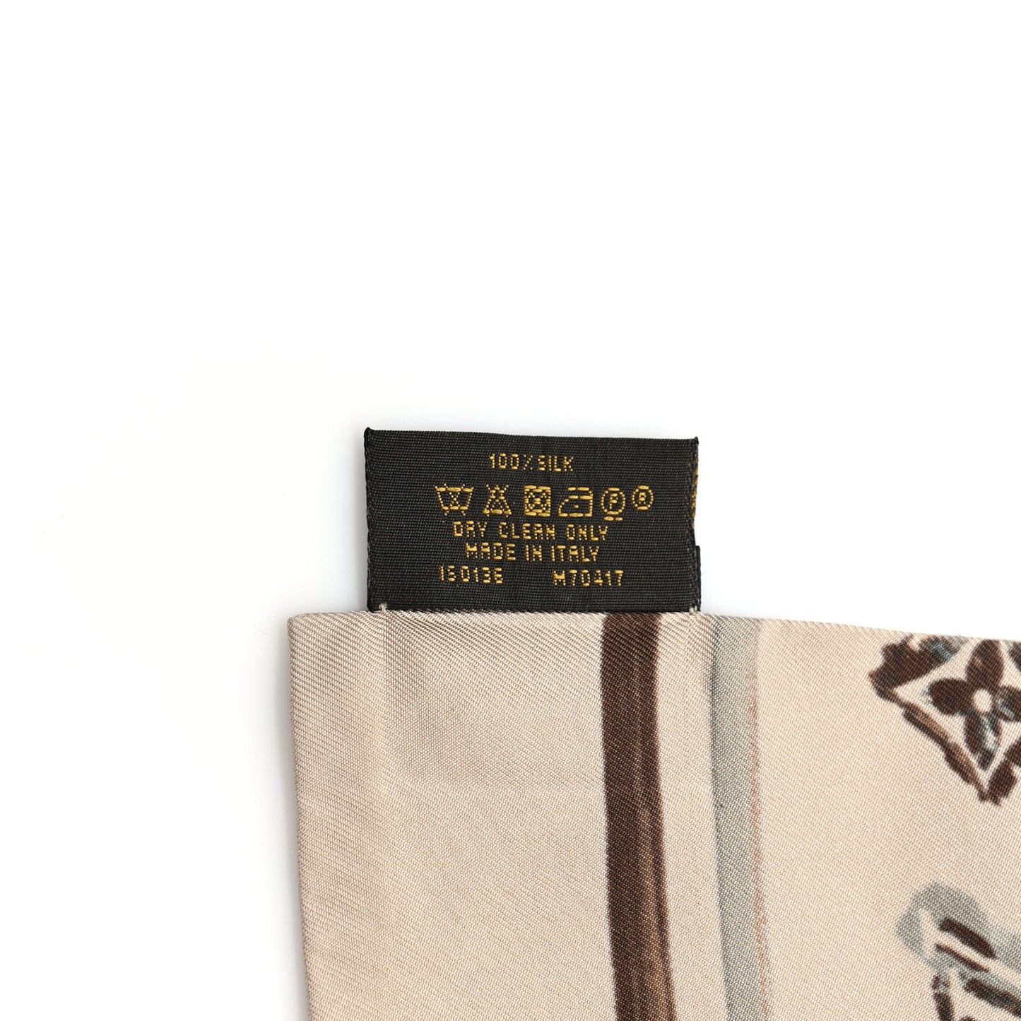 LOUIS VUITTON Silk Monogram Rainbow Giant Bandeau Beige