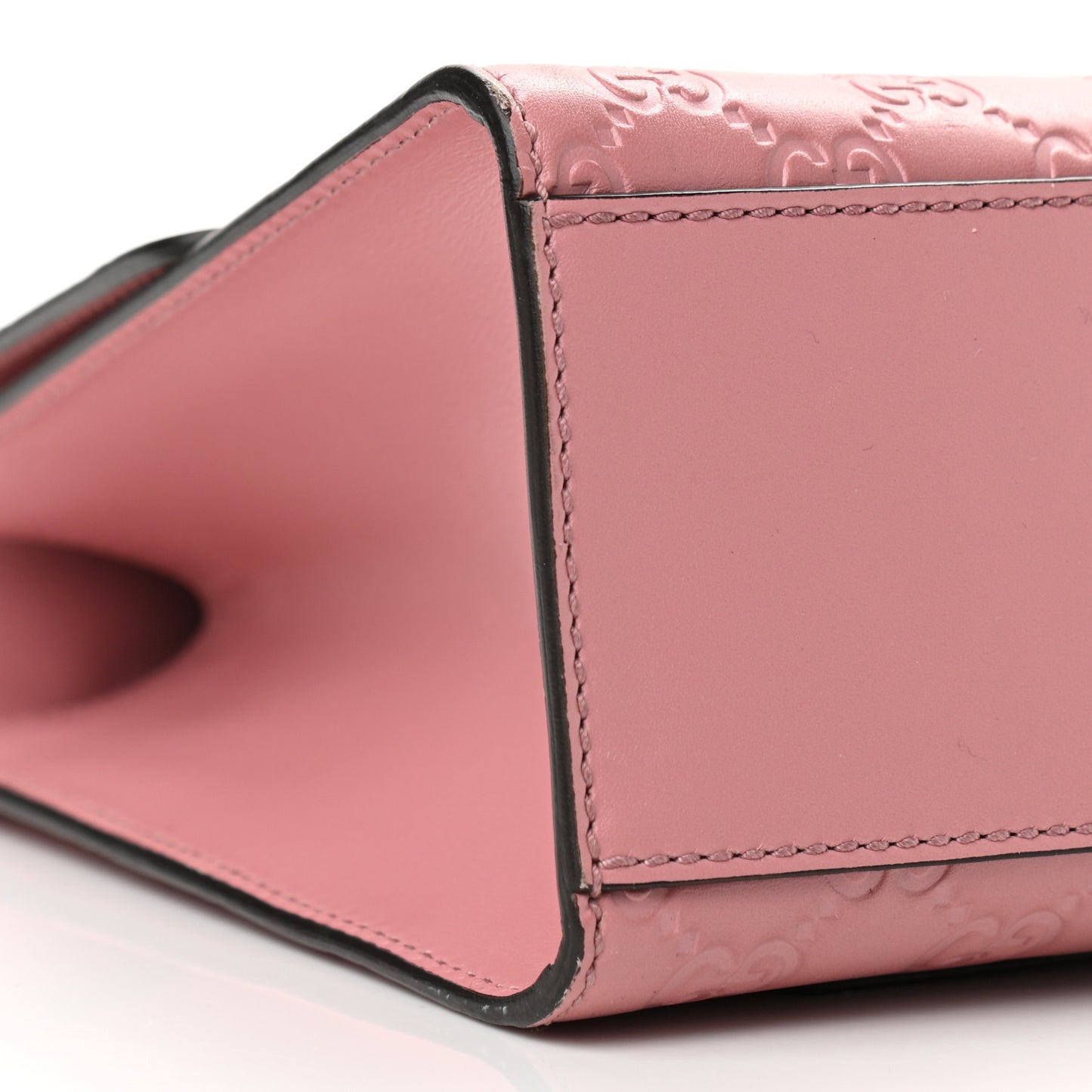Guccissima Signature Medium Padlock Shoulder Bag Rose Baby Candy