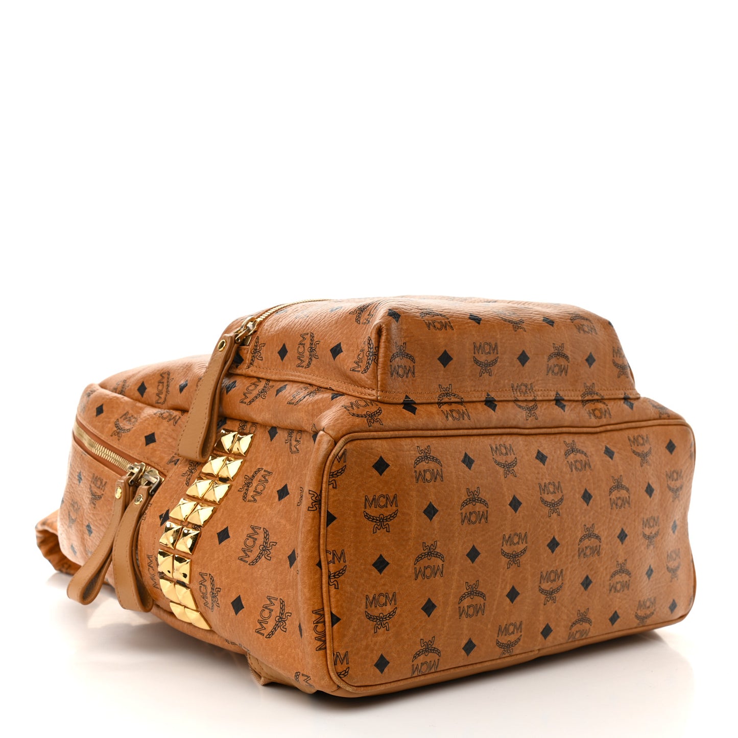 Visetos Large Side Studs Stark Backpack Cognac