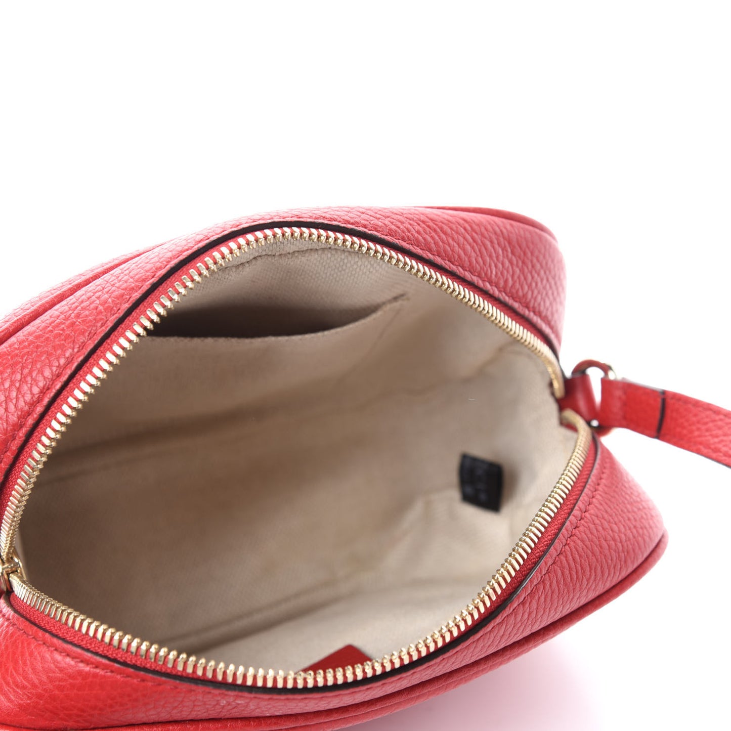 Pebbled Calfskin Small Soho Disco Bag Tabasco Red