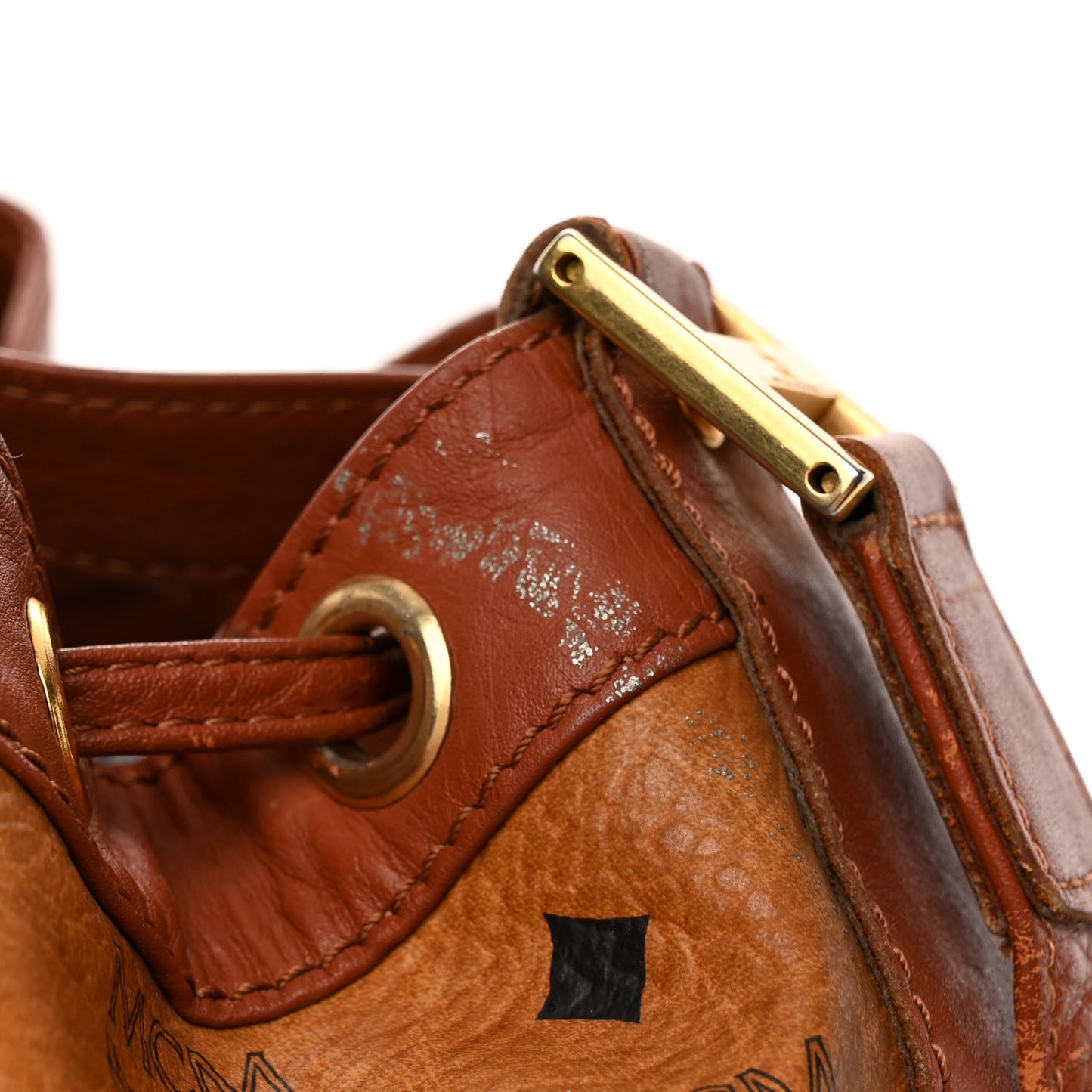 Visetos Drawstring Bucket Bag Brown