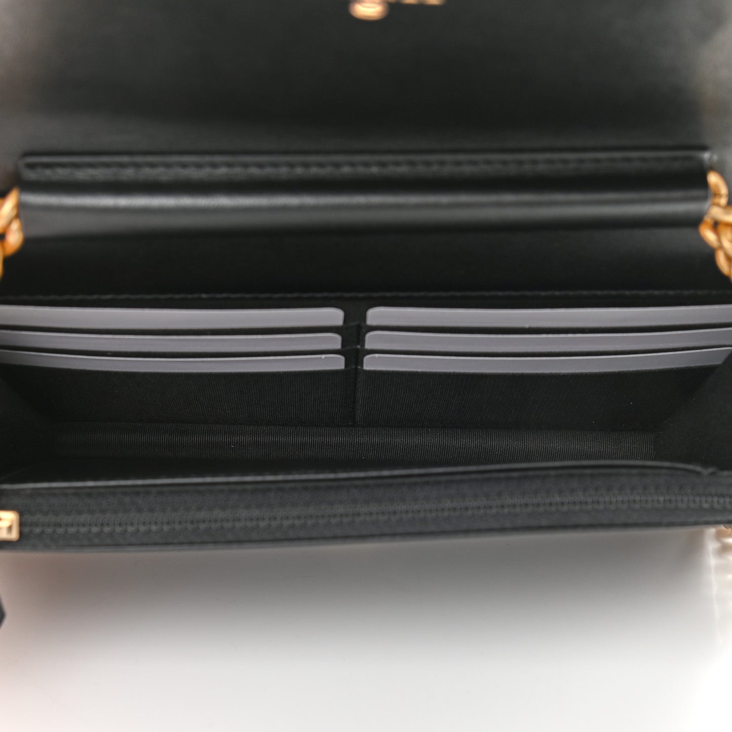 Caviar Quilted Boy Wallet On Chain WOC Black