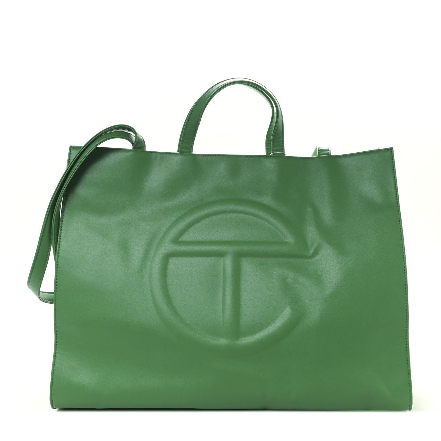 Vegan Leather Large Shopping Bag Greenscreen
