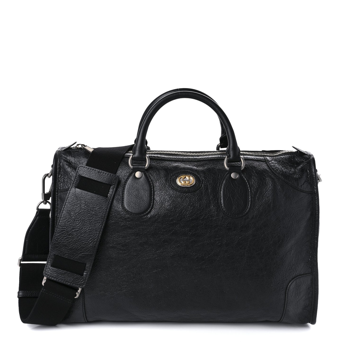 Fluffy Calfskin Morpheus Weekender Duffle Black