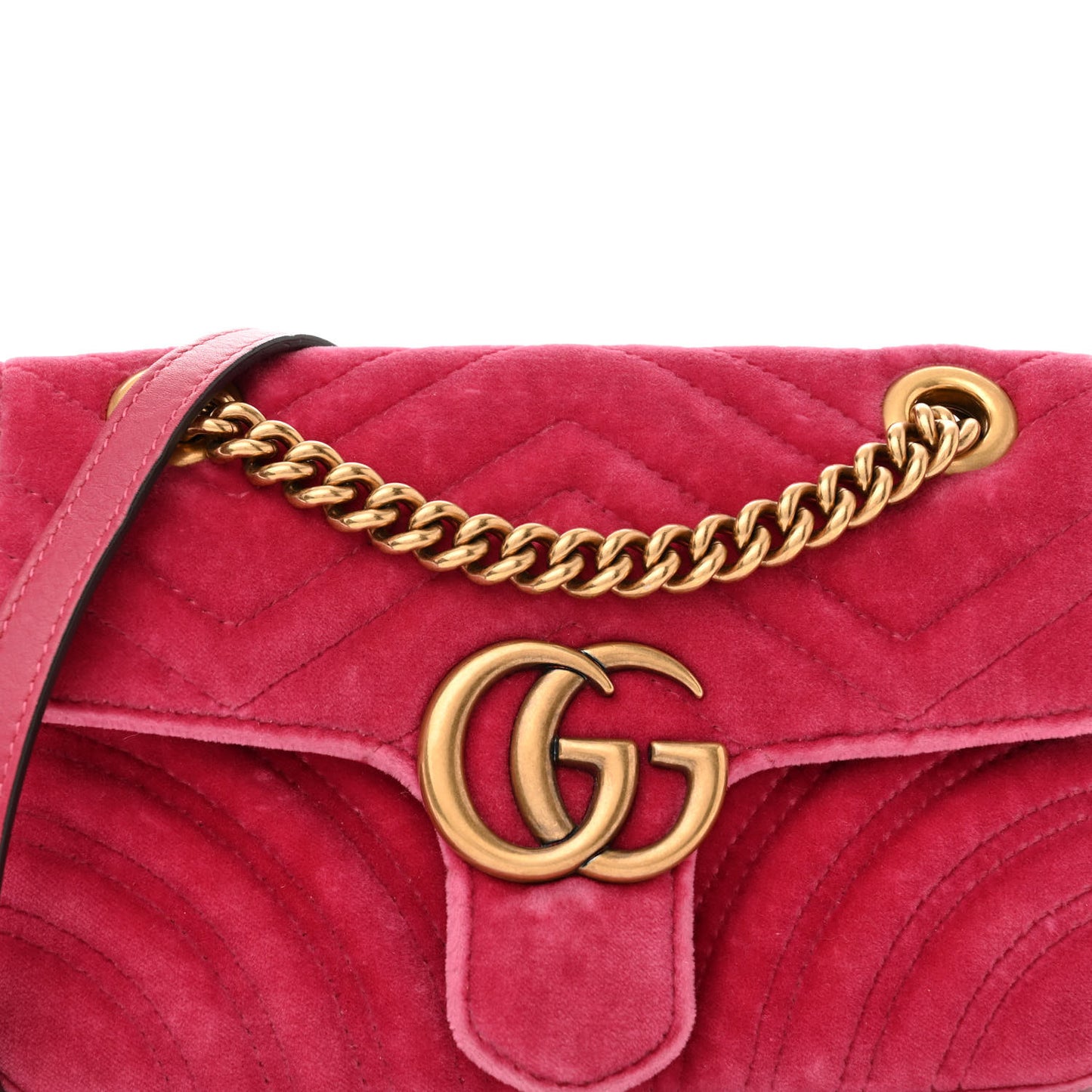 Velvet Matelasse Mini GG Marmont Shoulder Bag Light Raspberry Rose