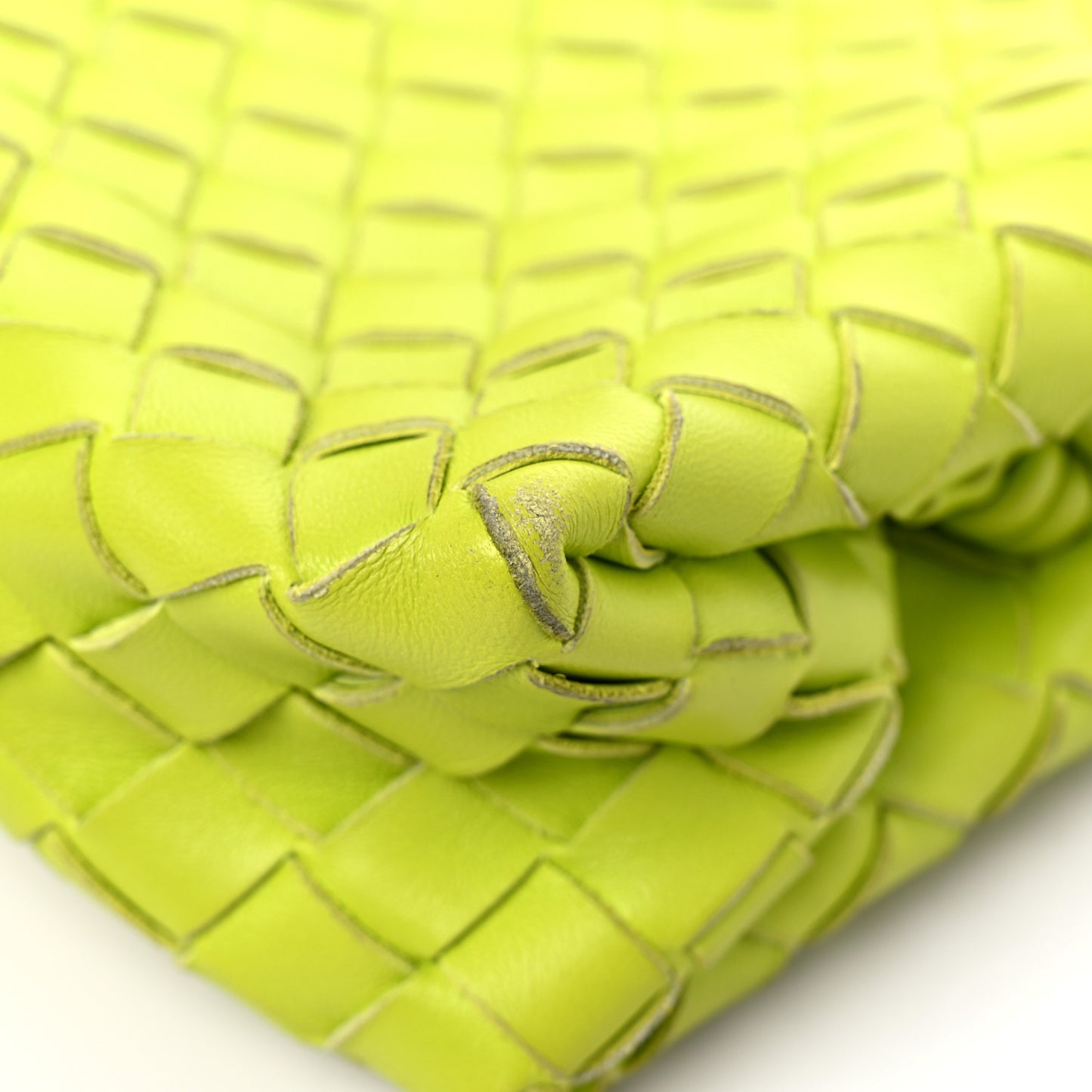 Nappa Intrecciato Small Loop Camera Bag Acid Kiwi