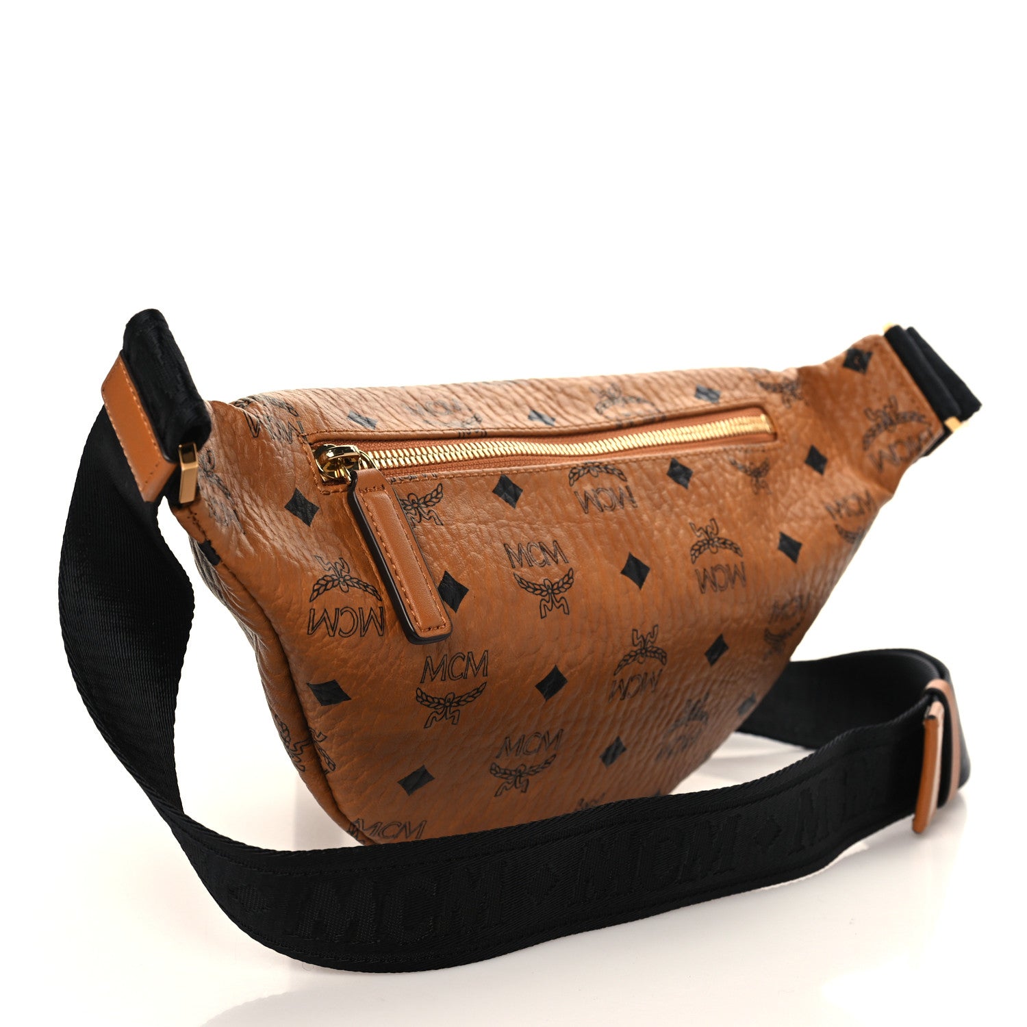 MCM Visetos Medium Fusten Belt Bag Cognac 3 of 8