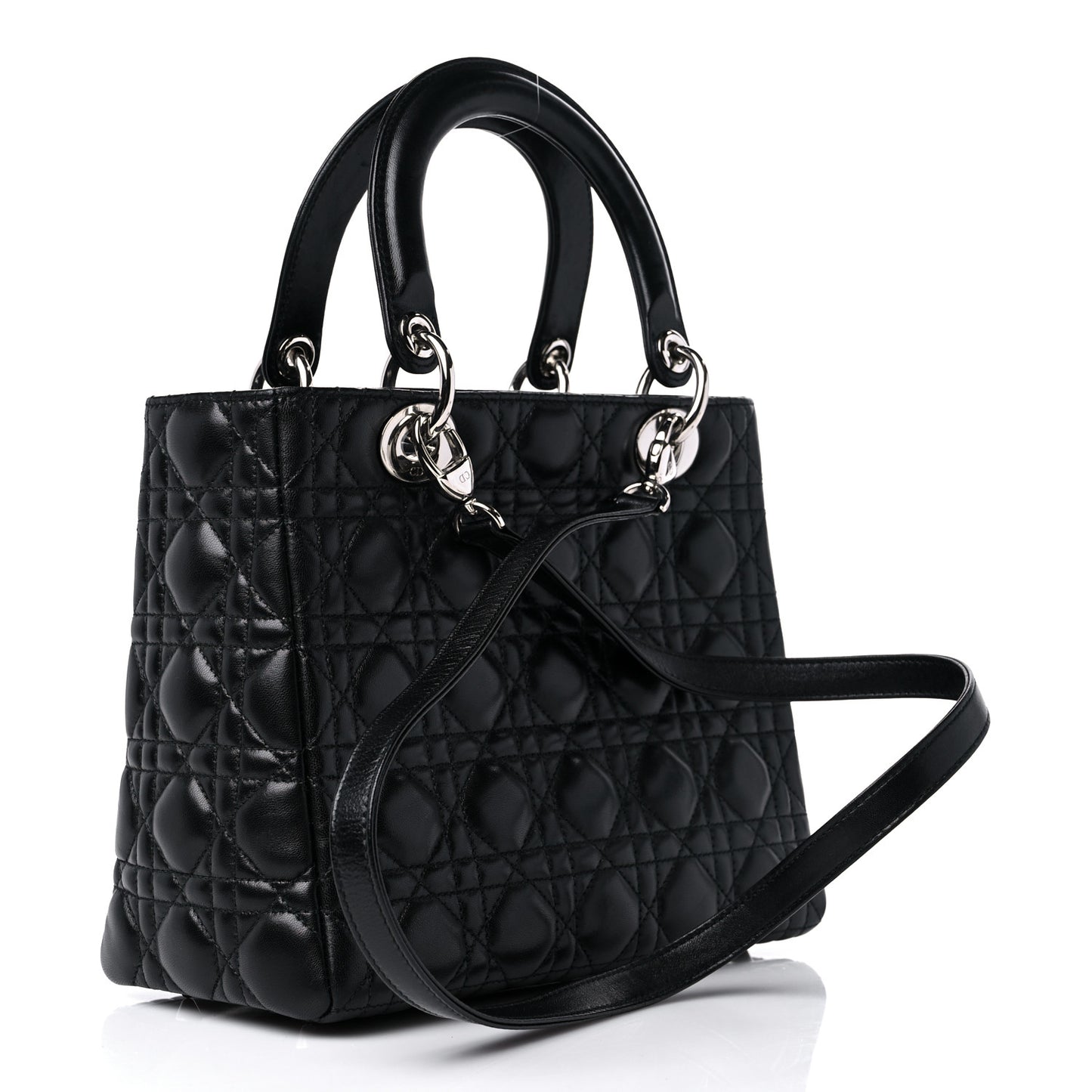 Lambskin Cannage Medium Lady Dior Black
